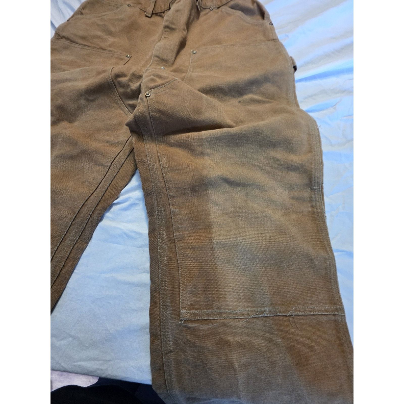 Carhartt Carhartt Double Knees Men's Size 38x28 Tan Faded Pants Size US 38 / EU 54 - 4 Thumbnail