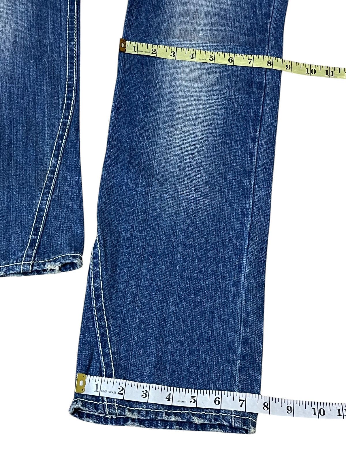 Japanese Brand SICK🔥JAPANESE BMB BLUE MOON BLUE DRAWSTRING WAIST JEANS Size US 32 / EU 48 - 12 Thumbnail
