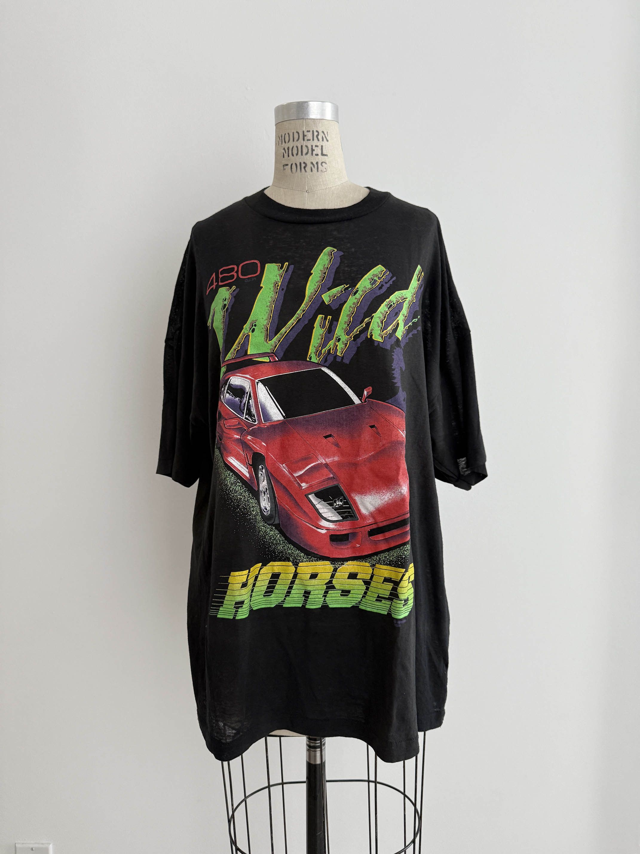 90s Vintage Ferrari 480 Wild Horses T-shirt