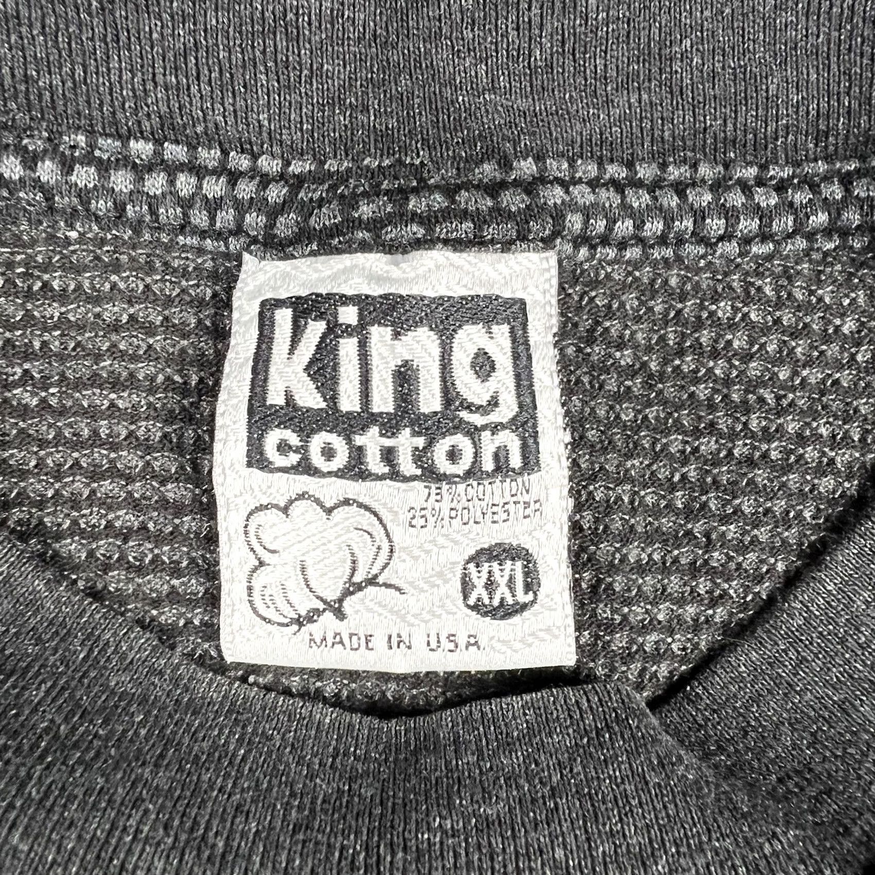 Vintage VINTAGE King Cotton T-Shirt 2XL Black Textured Graphic 90s Missouri Ranch Crew Neck Short Sleeve Unisex Adults Size US XXL / EU 58 / 5 - 2 Thumbnail