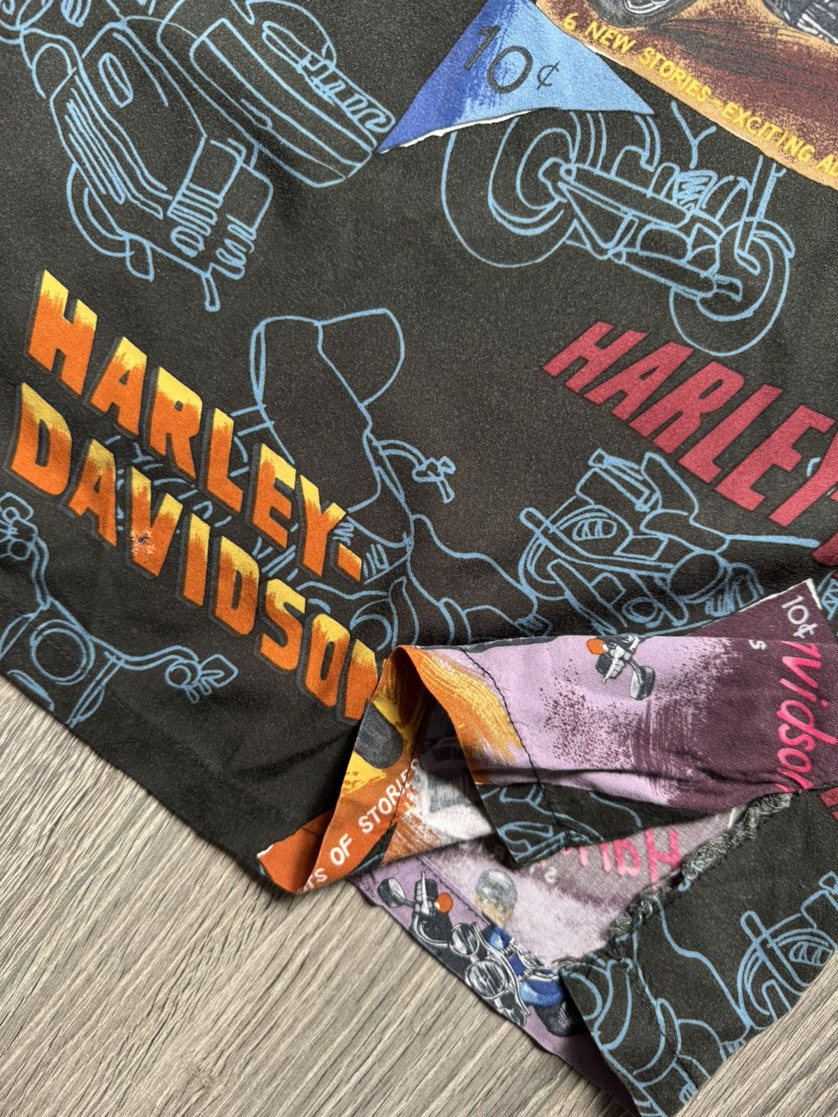 Harley Davidson Harley Davidson Bikers 90’s Hawaiian Shirt CRAZY VINTAGE Size US XL / EU 56 / 4 - 8 Thumbnail