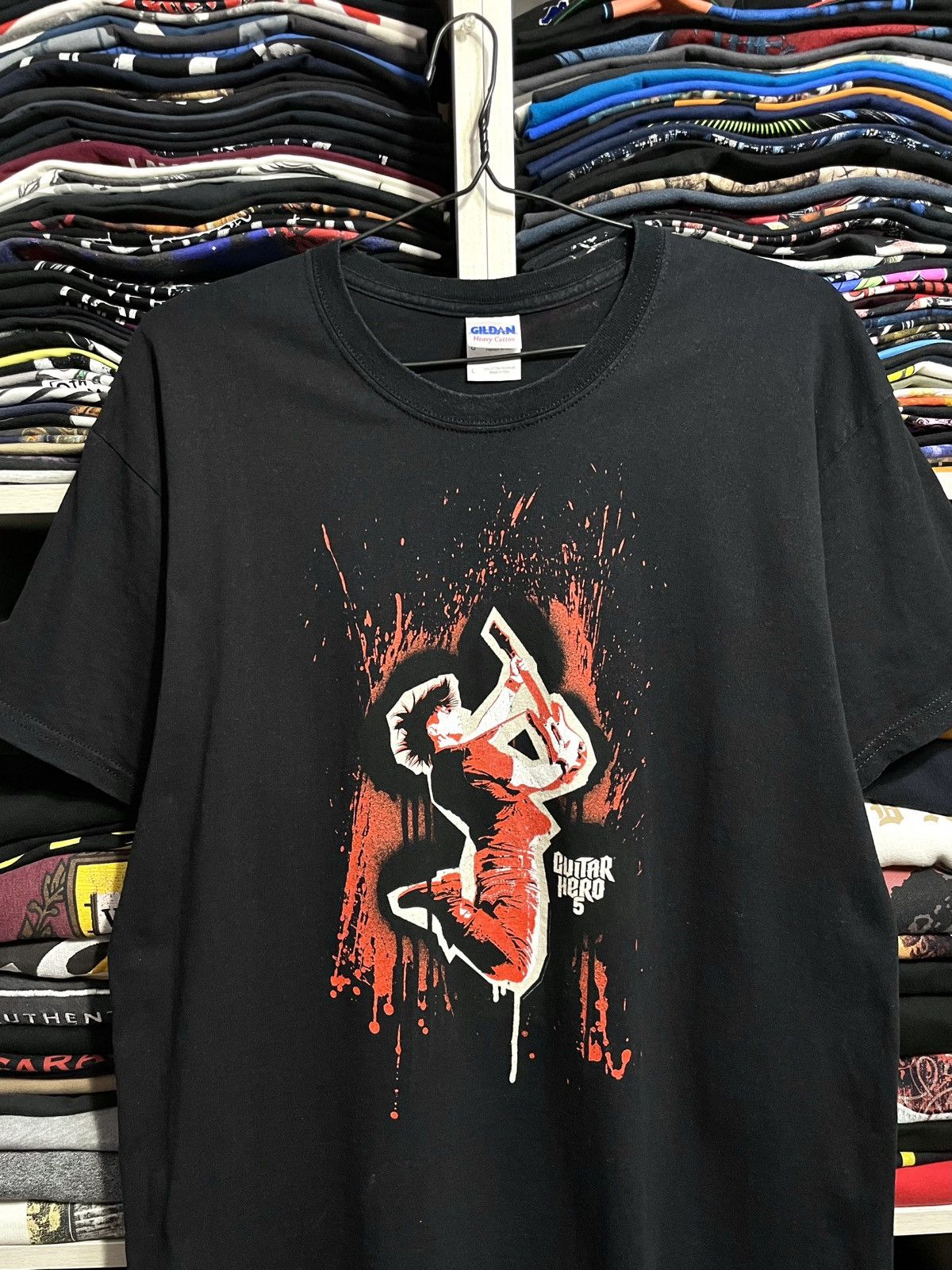 Vintage Vintage 00s Guitar Hero 5 Video Game Promo T-Shirt Size L Size US L / EU 52-54 / 3 - 3 Thumbnail