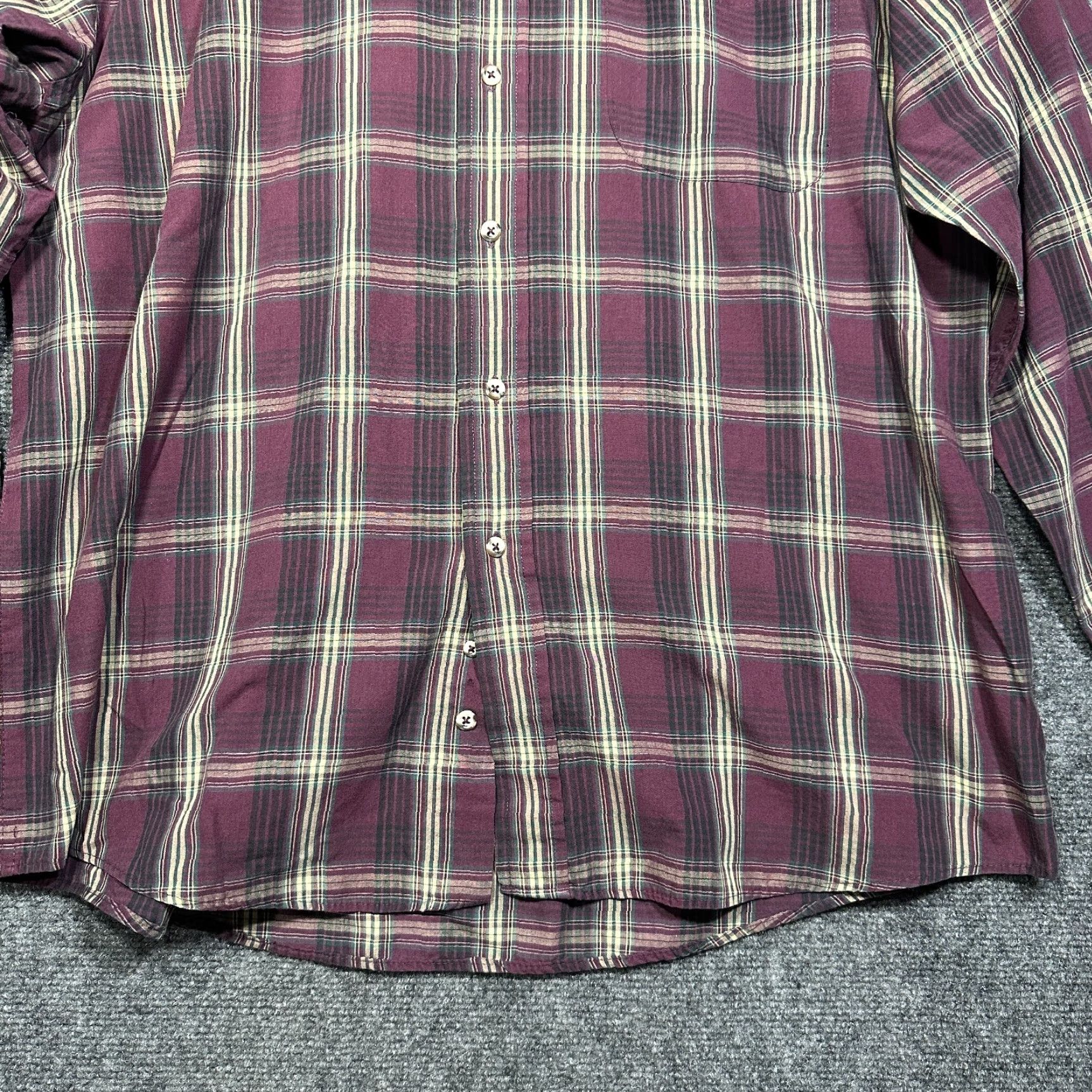 Eddie Bauer Eddie Bauer Shirt Mens XL Marin Poplin Button Down Purple Plaid Cotton Pocket Size US XL / EU 56 / 4 - 2 Thumbnail