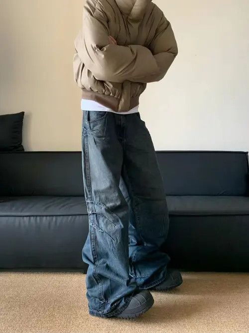 Japanese Brand American vintage washed distressed flared jeans Size US 32 / EU 48 - 1 Thumbnail