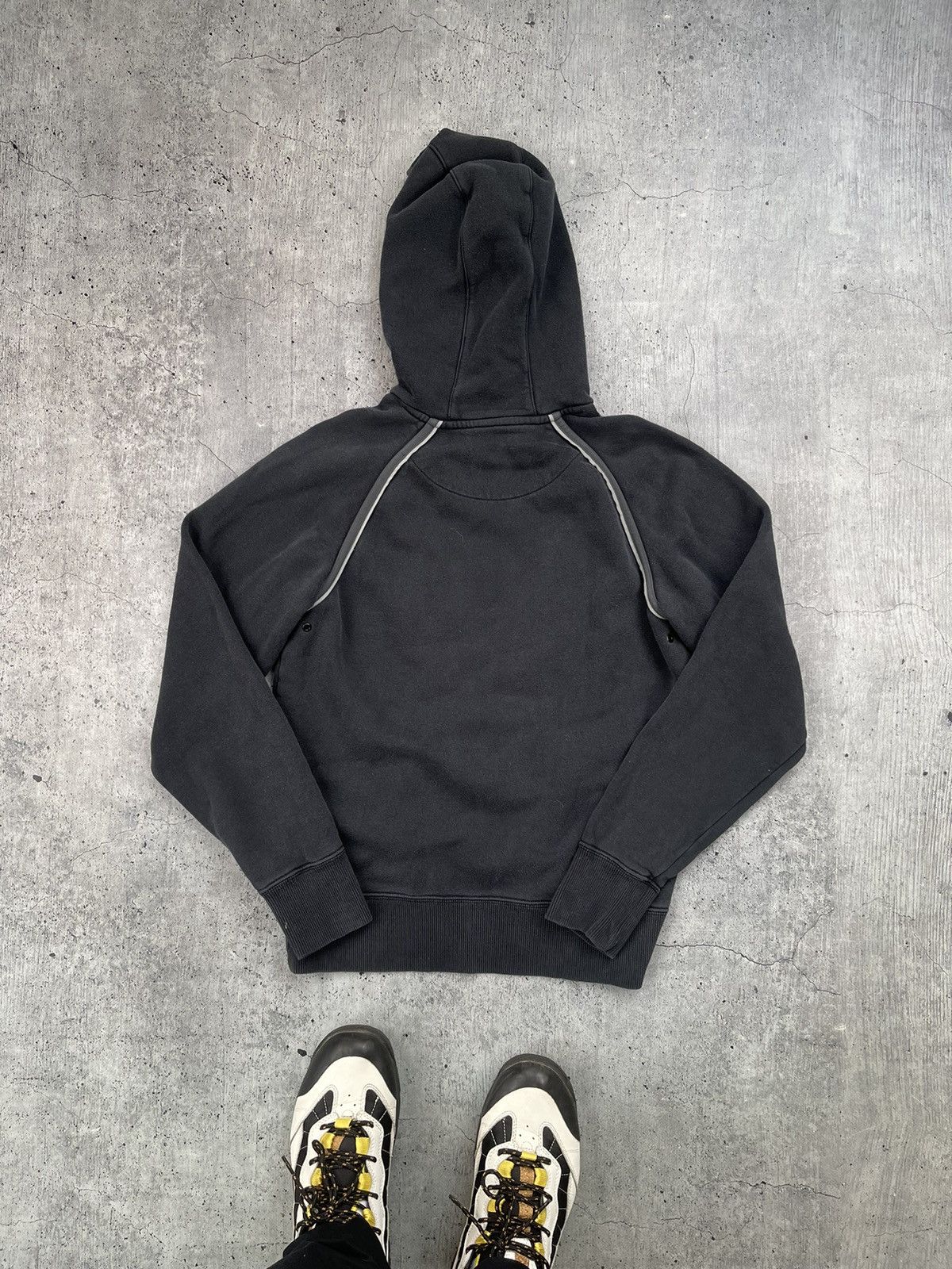 Nike × Vintage Nike Athletic y2k Vintage Swoosh Center Logo Faded Hoodie Size US S / EU 44-46 / 1 - 5 Thumbnail
