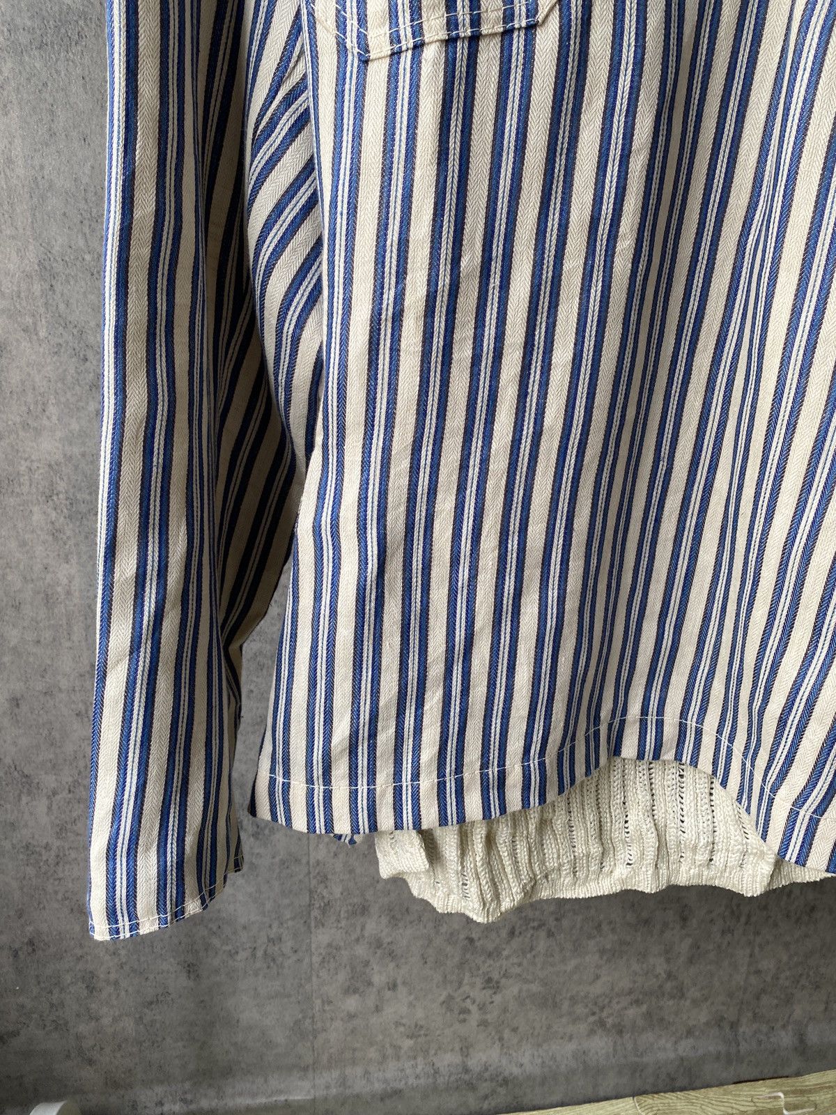 Just Cavalli Roberto Cavalli Hybrid Design Pinstriped Shirt Size US L / EU 52-54 / 3 - 6 Thumbnail