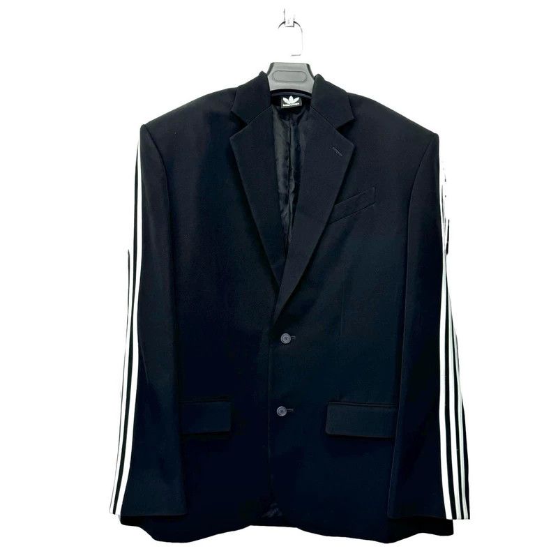 Balenciaga Balenciaga Shoulder-padded striped suit jacket Size US XXS / EU 40 - 1 Thumbnail