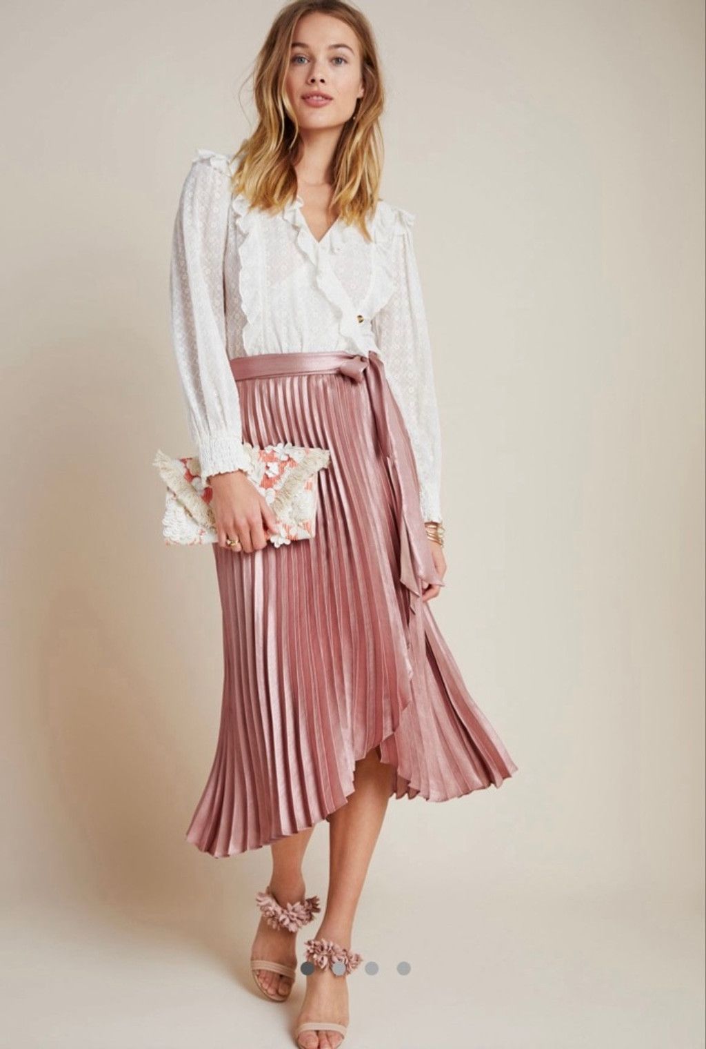 Anthropologie Anthropologie Maeve Paulina Pleated Midi Skirt Size 26" / US 2 / IT 38 - 1 Thumbnail