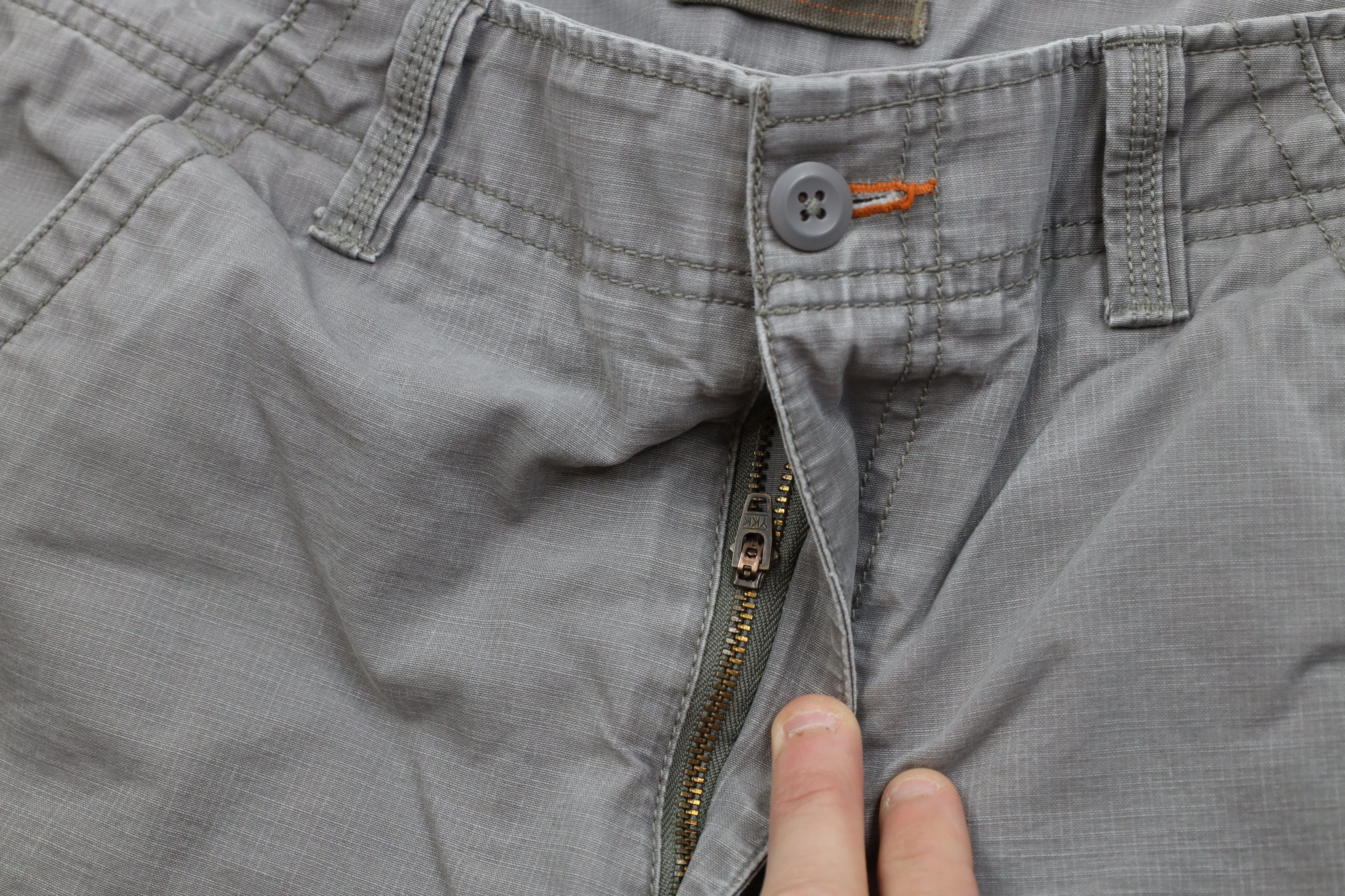 L.L. Bean Vintage LL Bean Heavyweight Ripstop Cargo Shorts Gray Cotton Size US 31 - 6 Thumbnail