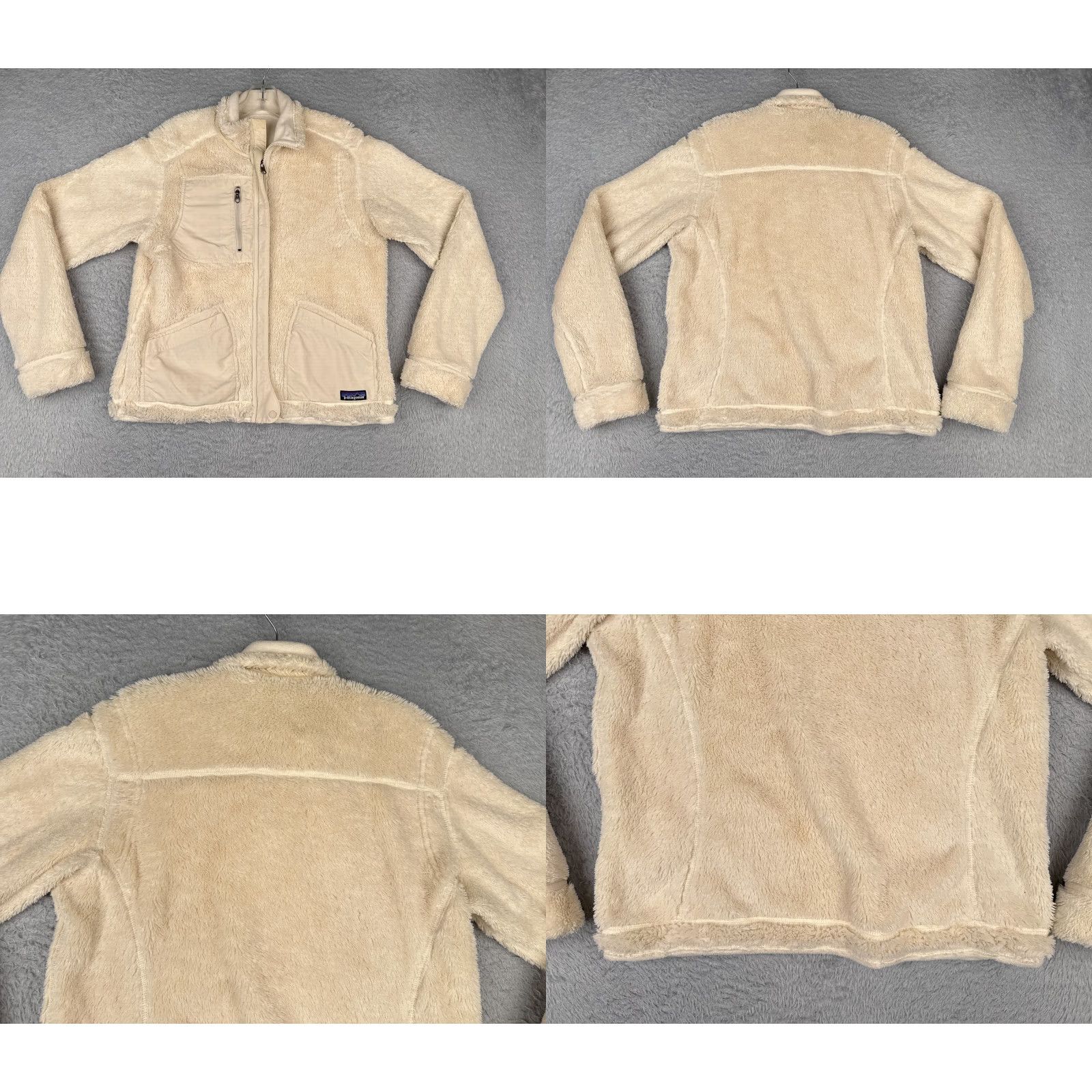 Patagonia Patagonia Jacket Women M Beige Synchilla Windzone Reversible Polartec Full Zip Pockets Hooded Logo Size M / US 6-8 / IT 42-44 - 10 Thumbnail