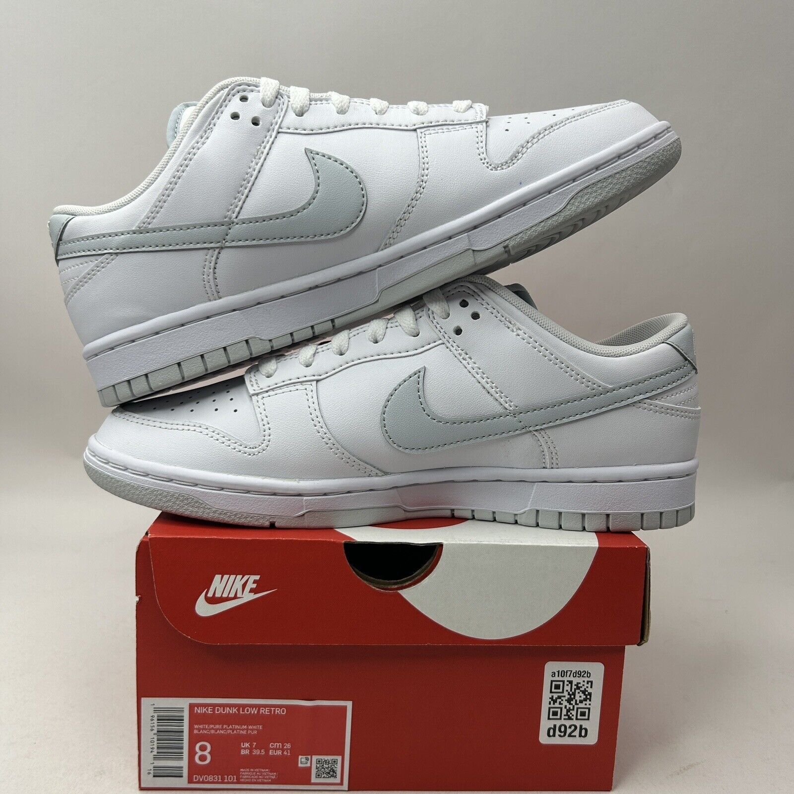 Nike Nike Dunk Low Retro “White Pure Platinum” 2023 Size US 8 / EU 41 - 3 Thumbnail