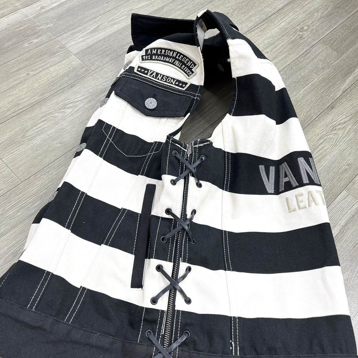 Sports Specialties × Vanson Leathers × Vintage Vintage Vanson Prisoner Motorcycle Punk Vest Ifsixwasnine Size US M / EU 48-50 / 2 - 14 Thumbnail
