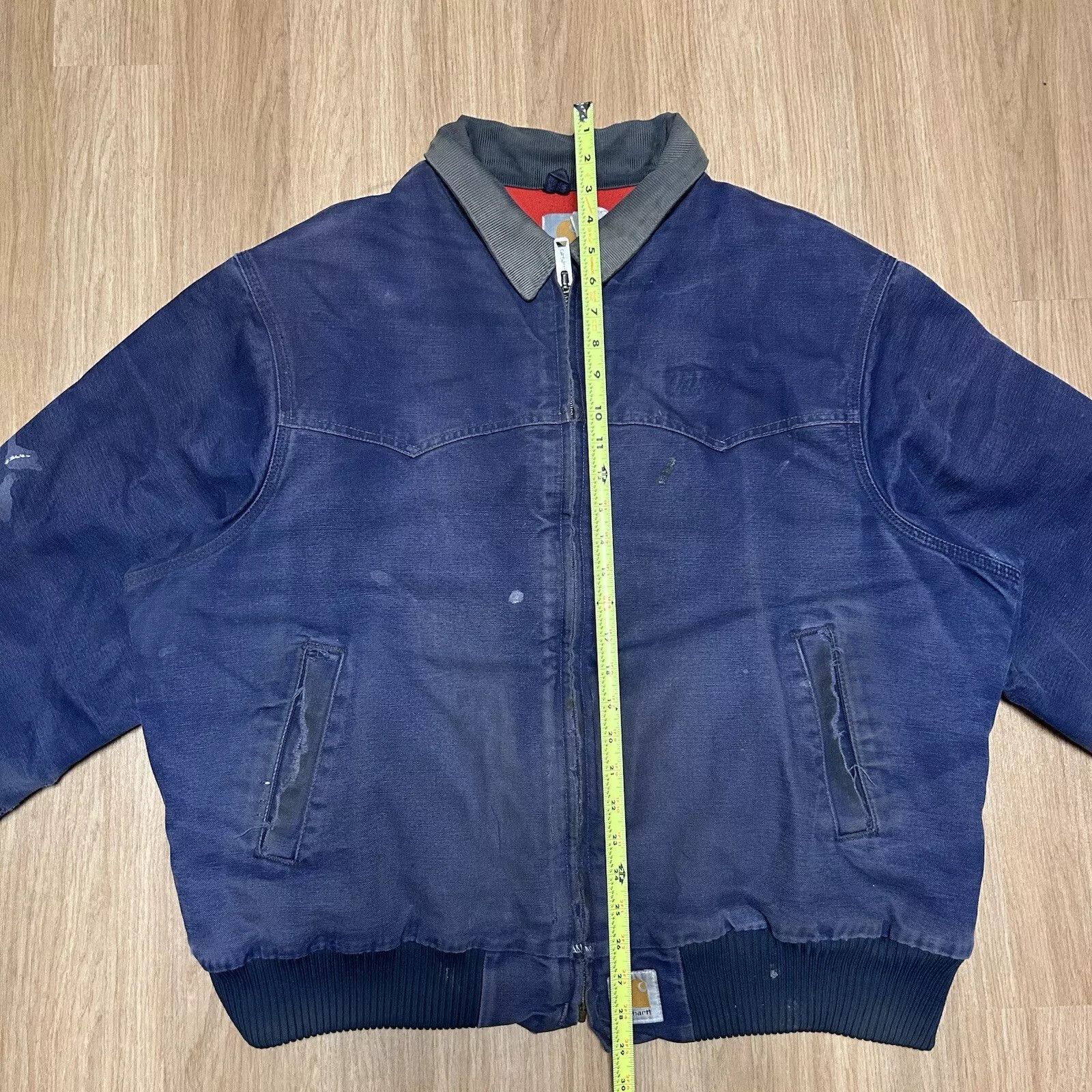 Carhartt Vintage Carhartt Navy Blue Faded Distressed Santa Size US XL / EU 56 / 4 - 4 Thumbnail