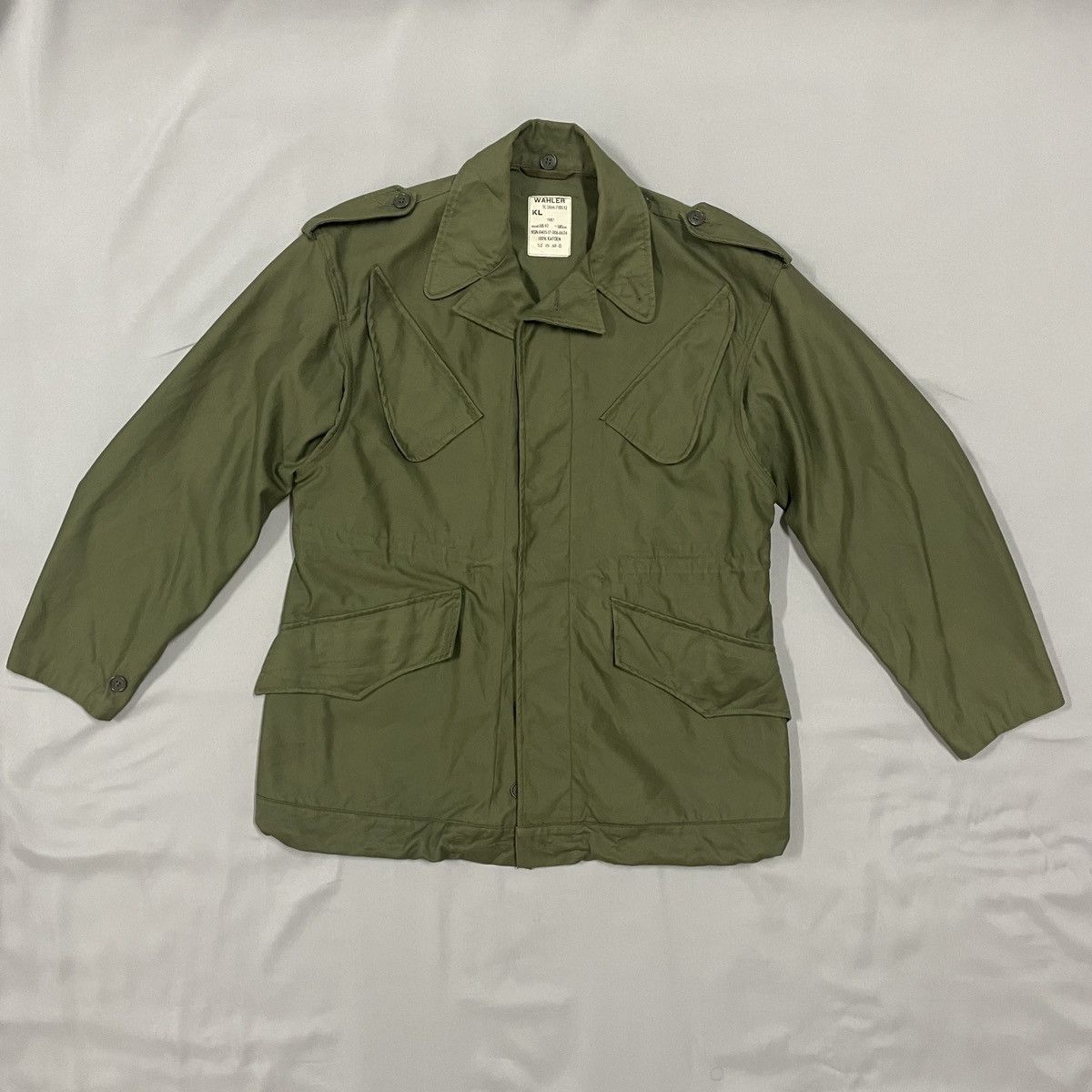 Vintage vintage Dutch Army KL WAHLER military jacket. Field jacket. Size US L / EU 52-54 / 3 - 5 Thumbnail