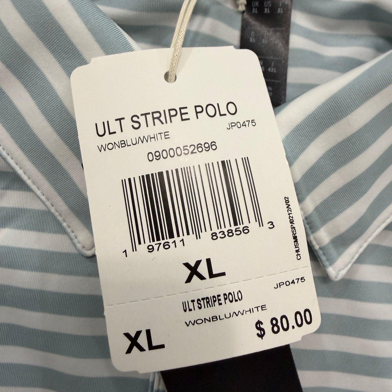 Adidas Adidas Ultimate365 Striped Polo Shirt Men's Extra Large NEW Size US XL / EU 56 / 4 - 5 Thumbnail