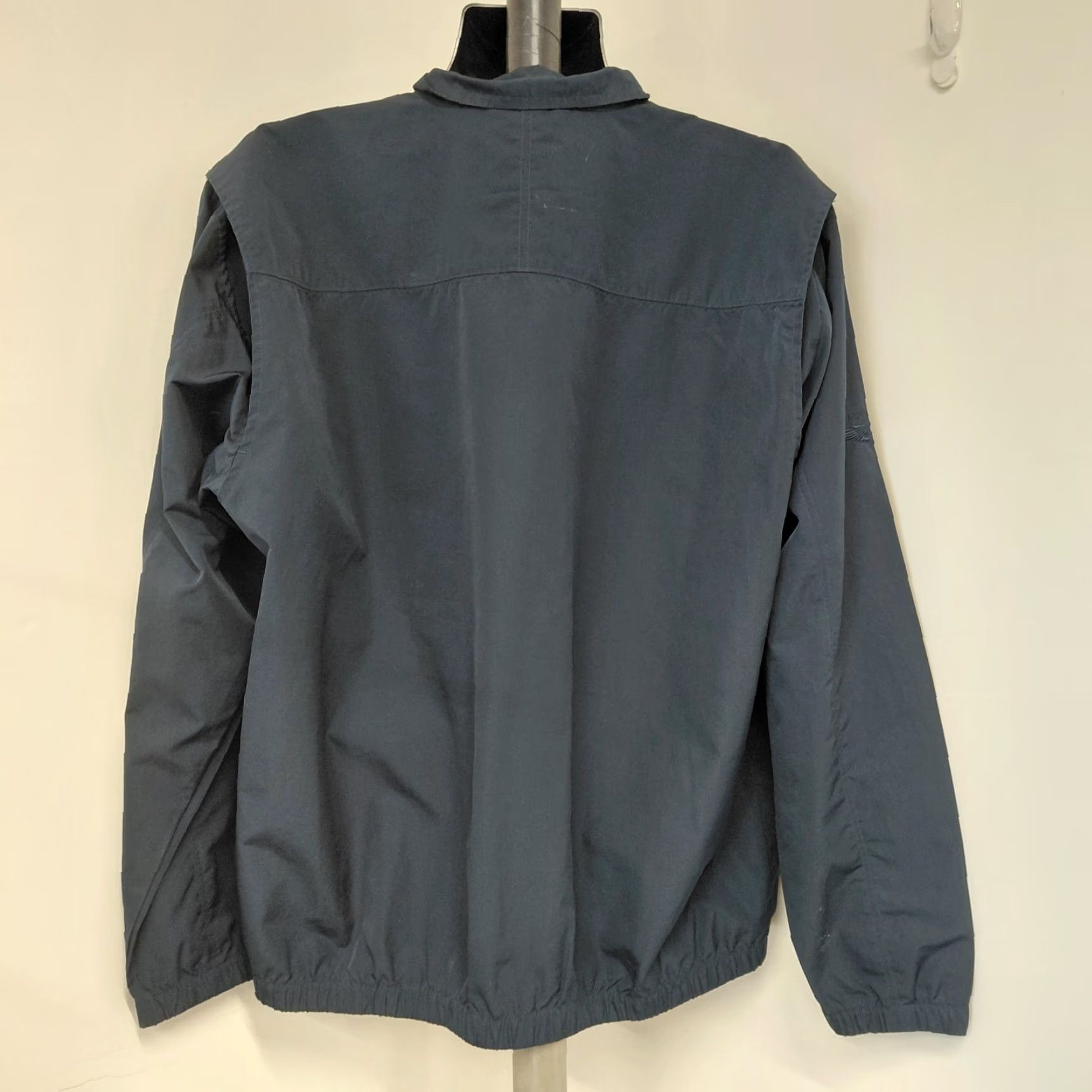 Vintage Straight Down Jacket Men L Blue Full Zip Letterman Bomber Soft Shell 90s 80s Classic Cars College Biker Mens Size US L / EU 52-54 / 3 - 6 Thumbnail