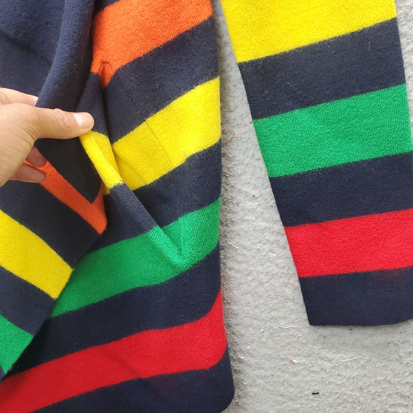 Ralph Lauren Lauren Ralph Lauren Cardigan Womens XS Multi Striped Wool Oversized Open Drape Size XS / US 0-2 / IT 36-38 - 3 Thumbnail
