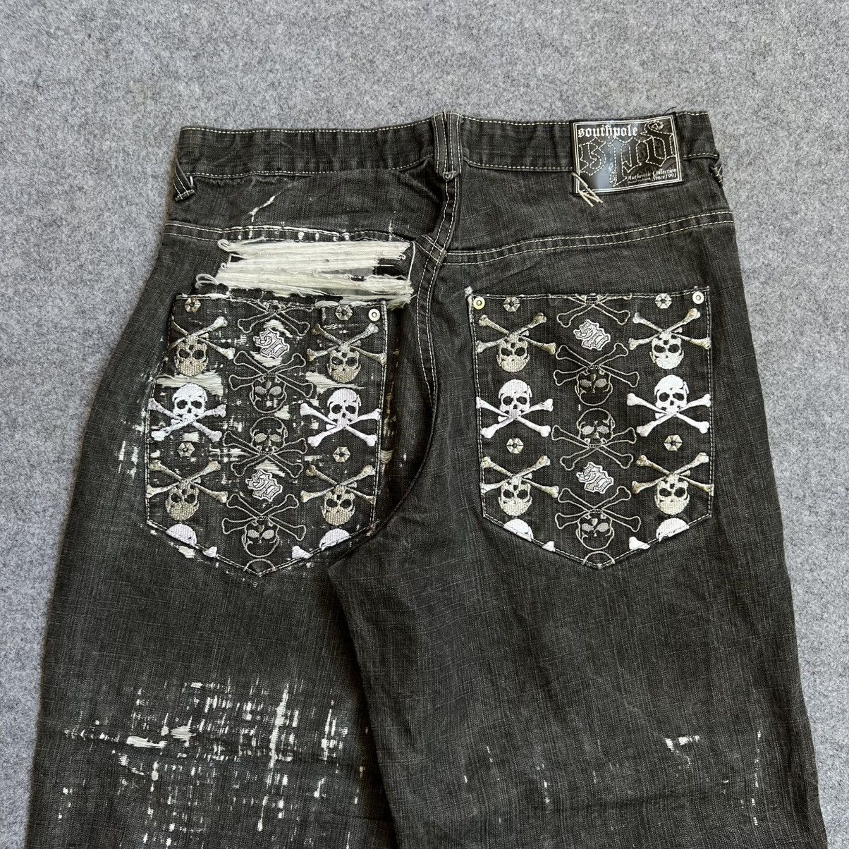 Southpole × Vintage 💥RARE💥 Vintage South Pole Crossbone Baggy Jeans Size US 34 / EU 50 - 2 Thumbnail