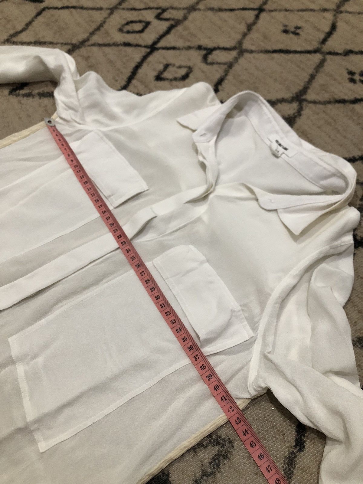 Helmut Lang Helmut Lang Broken White Button Up Shirt Size S / US 4 / IT 40 - 11 Thumbnail