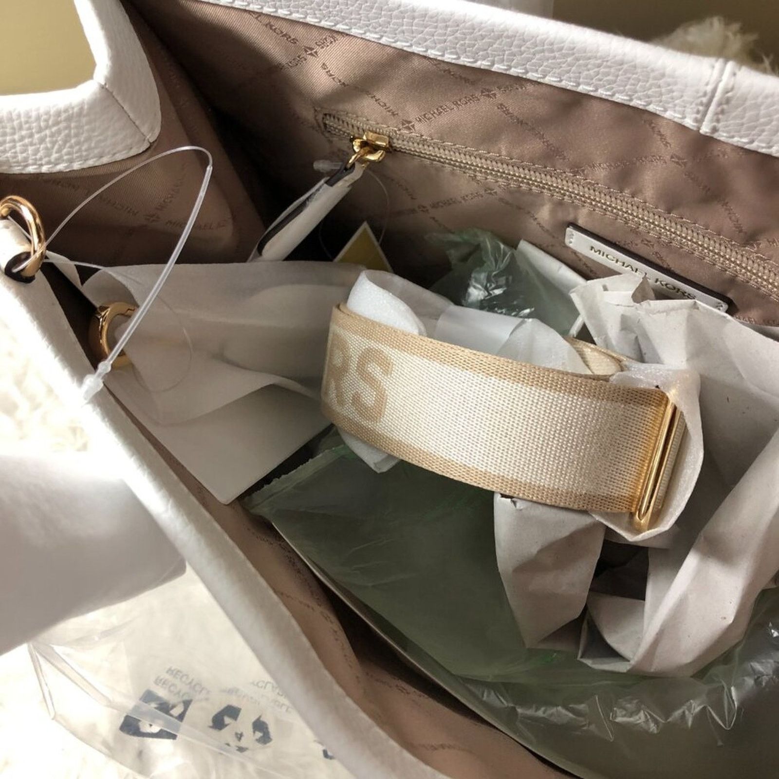 Michael Kors New Michael Kors Mirella Medium Tote Pebbled Leather Shopper Size ONE SIZE - 6 Thumbnail