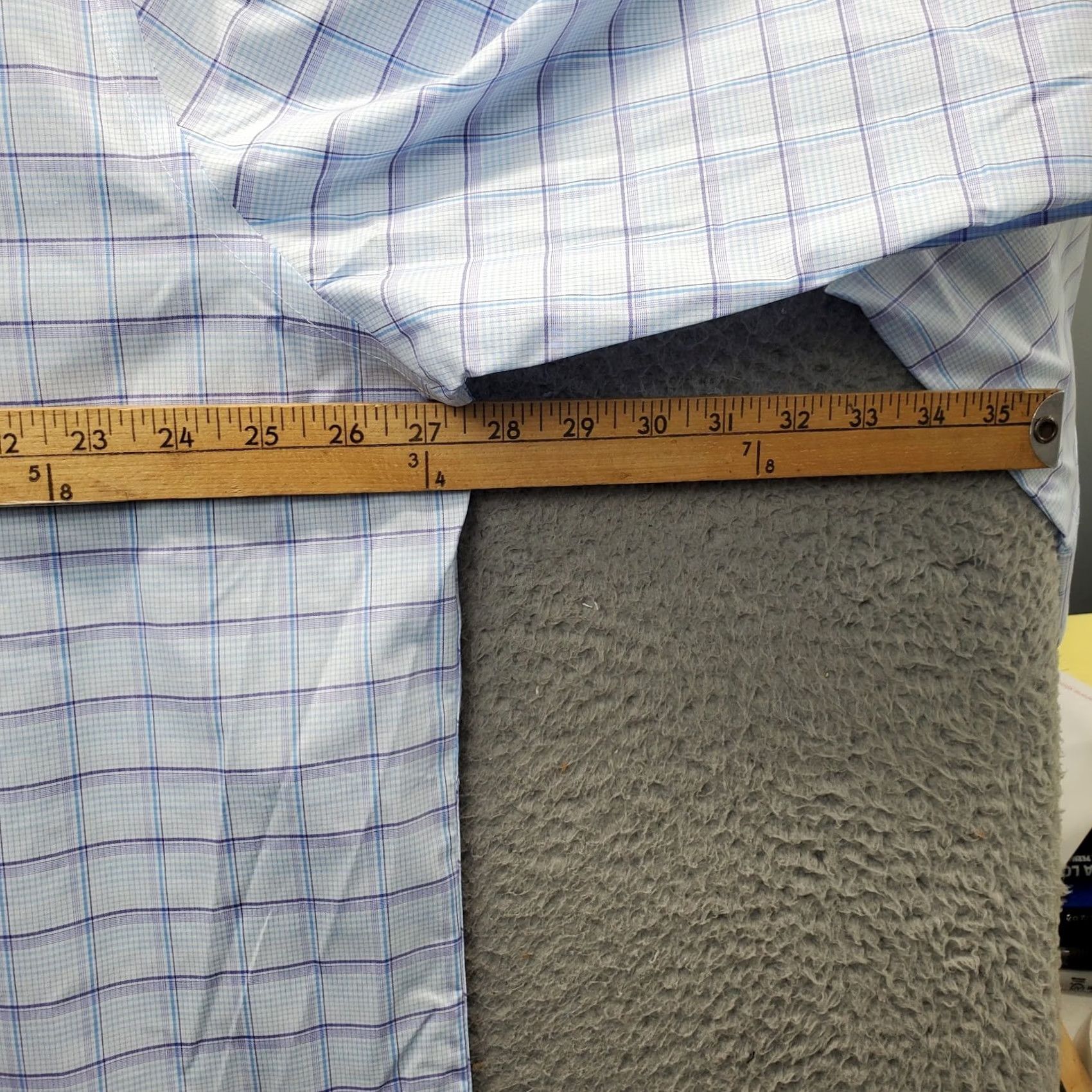 Van Heusen Van Heusen Mens Dress Shirt 18 Multicolor Plaid Ultra Wrinkle Free Shirt Size 48R - 4 Thumbnail