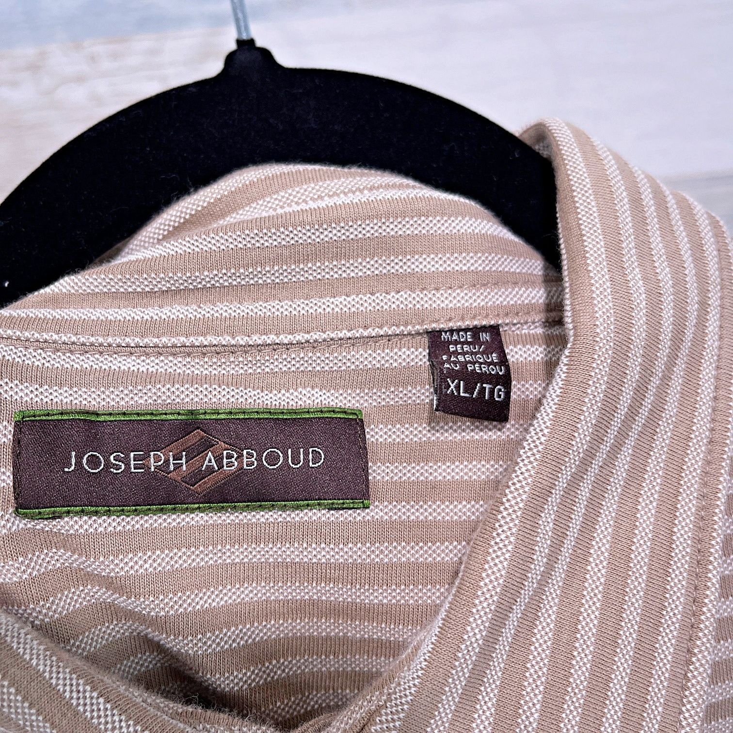 Joseph Abboud JOSEPH ABBOUD Pima Cotton Polo Shirt Taupe Brown Mens XL Size US XL / EU 56 / 4 - 4 Thumbnail