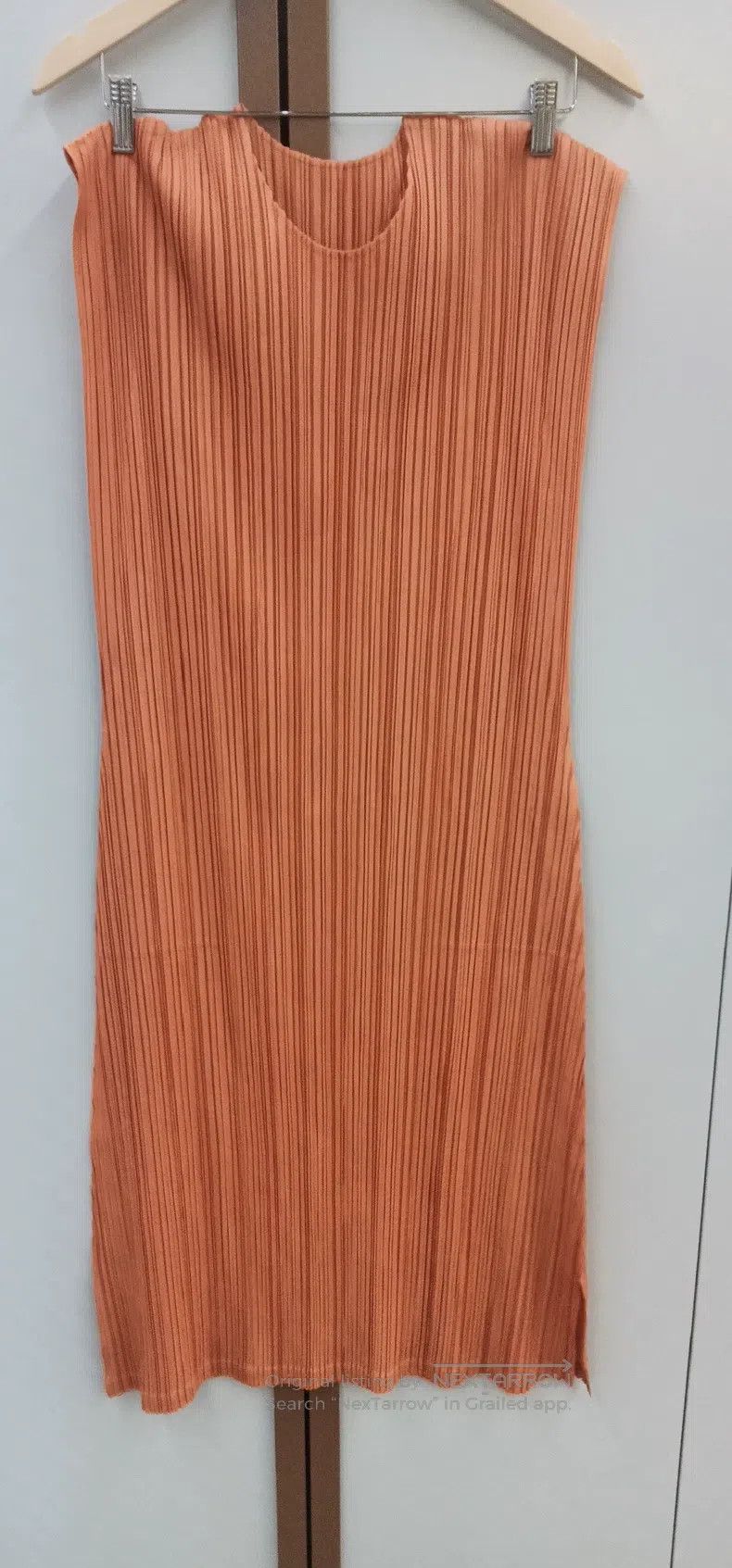 Issey Miyake Issey Miyake Orange Pleated Dress Size L / US 10 / IT 46 - 1 Thumbnail