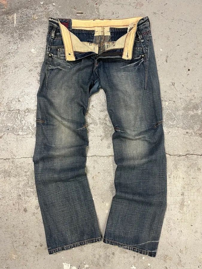 Marithe + Francois Girbaud 2000s Marithé + François Girbaud Blue Distressed Denim Jeans Size US 32 / EU 48 - 5 Thumbnail