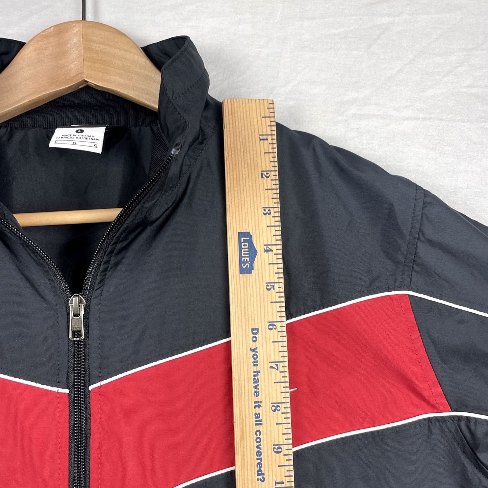 Nike Nike Track Jacket Mens Large Black Red Full Zip Windbreaker Size US L / EU 52-54 / 3 - 7 Thumbnail