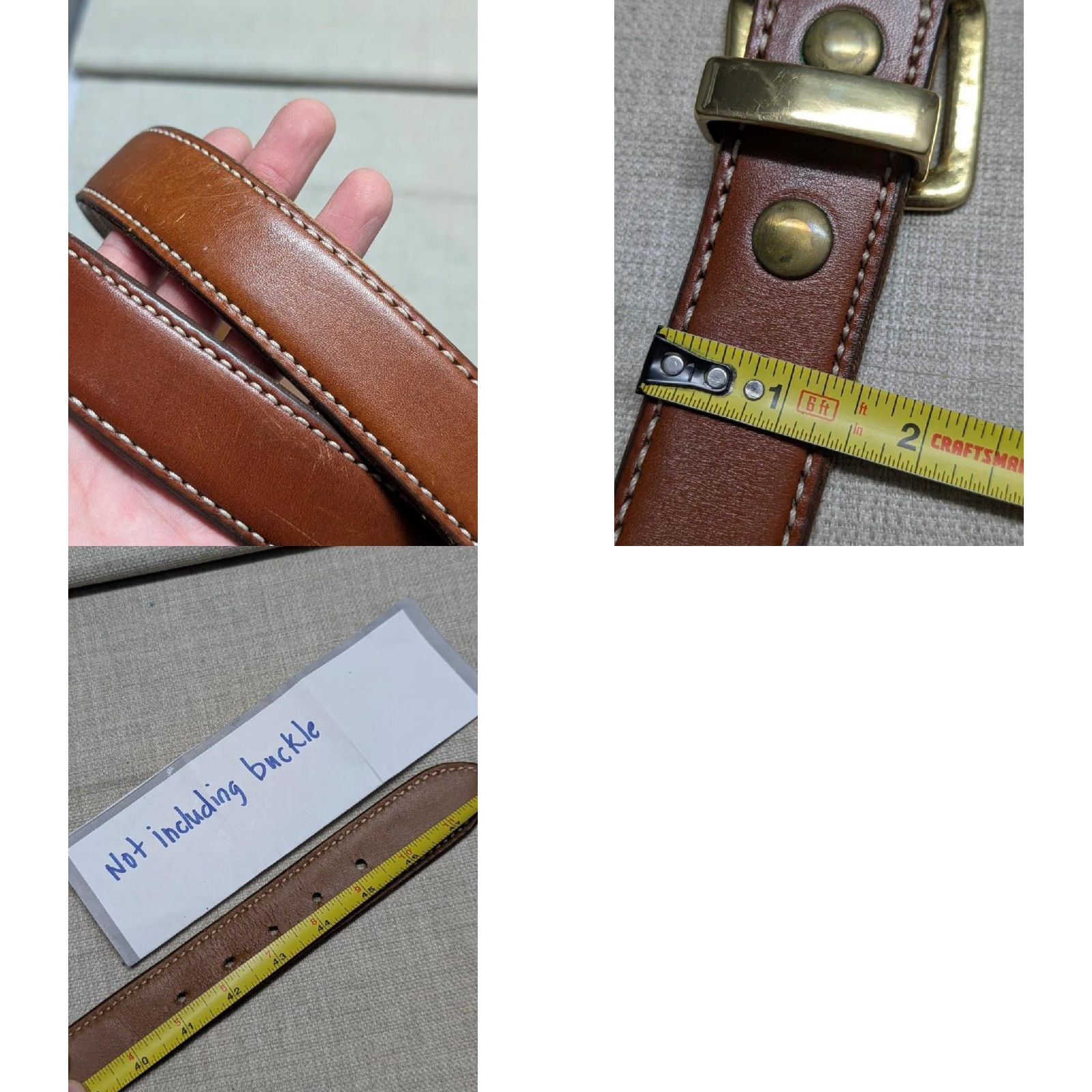 Vintage VINTAGE AKER belt WESTERN Belt 42 brown leather USA made mens thick holster buckle Size 42 - 8 Thumbnail