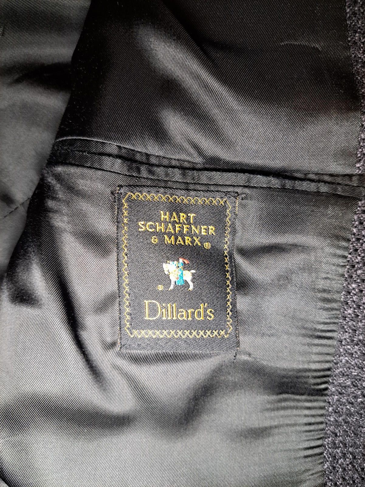 Hart Schaffner Marx VINTAGE Hart Schaffner Marx Sport Coat 40L Black Houndstooth Size 40L - 2 Thumbnail