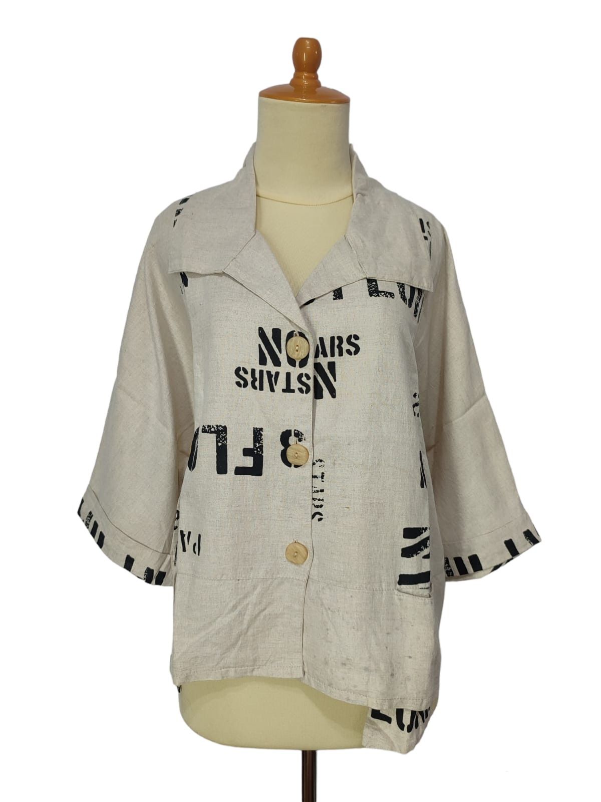 💥One O One Paris Linen Cropped Shirt