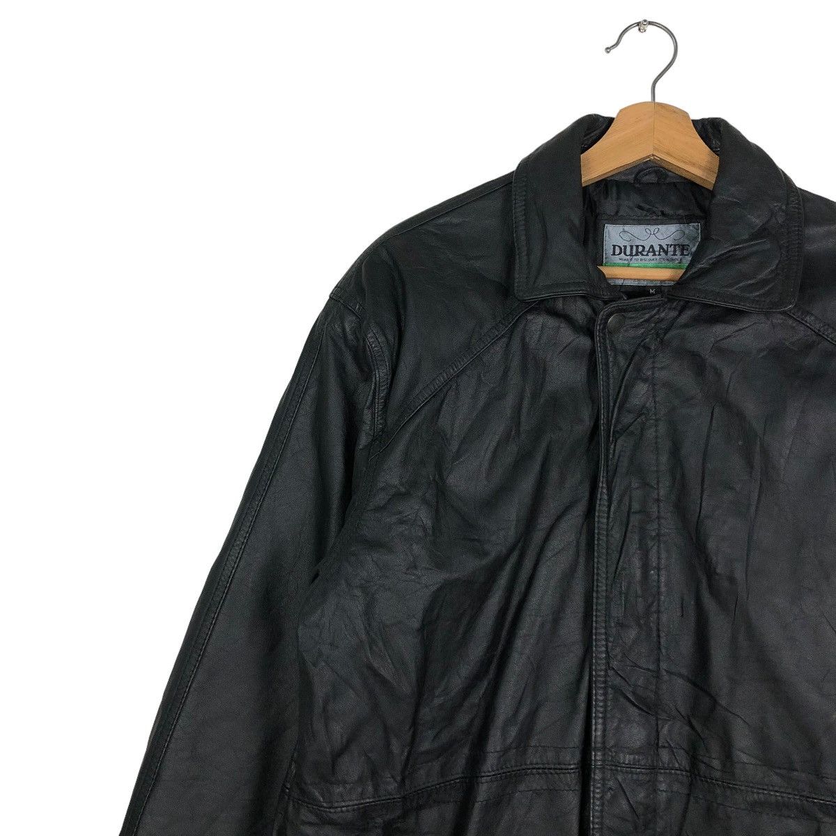 Japanese Brand 🔥VINTAGE BIKER LEATHER JACKET RACER DURANTE JAPAN Size US M / EU 48-50 / 2 - 7 Thumbnail