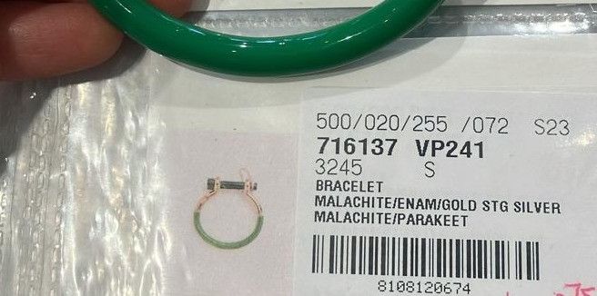 Bottega Veneta o1n1vont1124 Size: S / Bolt Bracelet in Green/Gold Size ONE SIZE - 3 Thumbnail