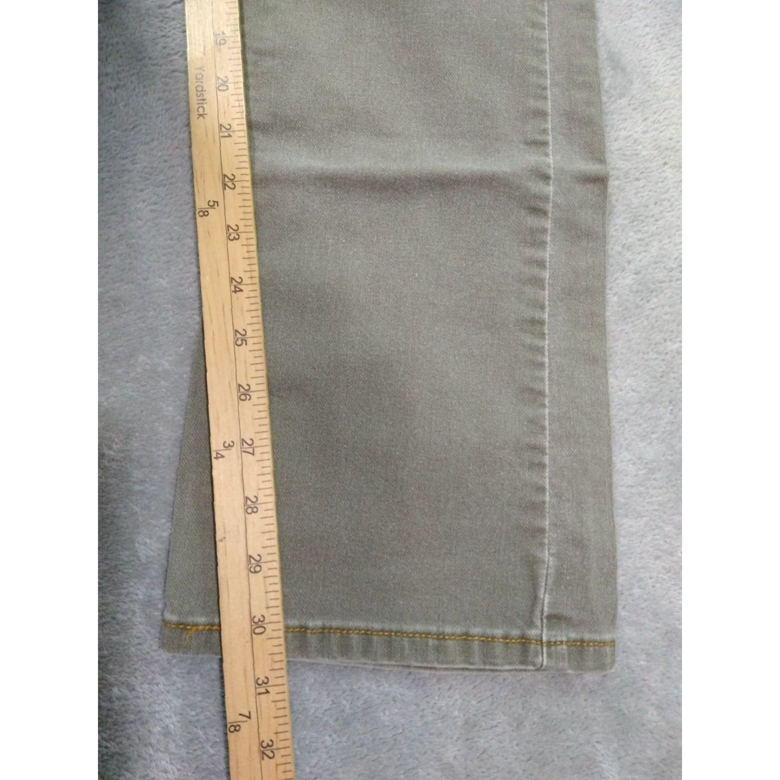 Levi's VINTAGE Levi's Jeans Womens 11 Green Denim Too Superlow Stretch Straight Leg 90s Jeans Womens Size 32" / US 10 / IT 46 - 5 Thumbnail