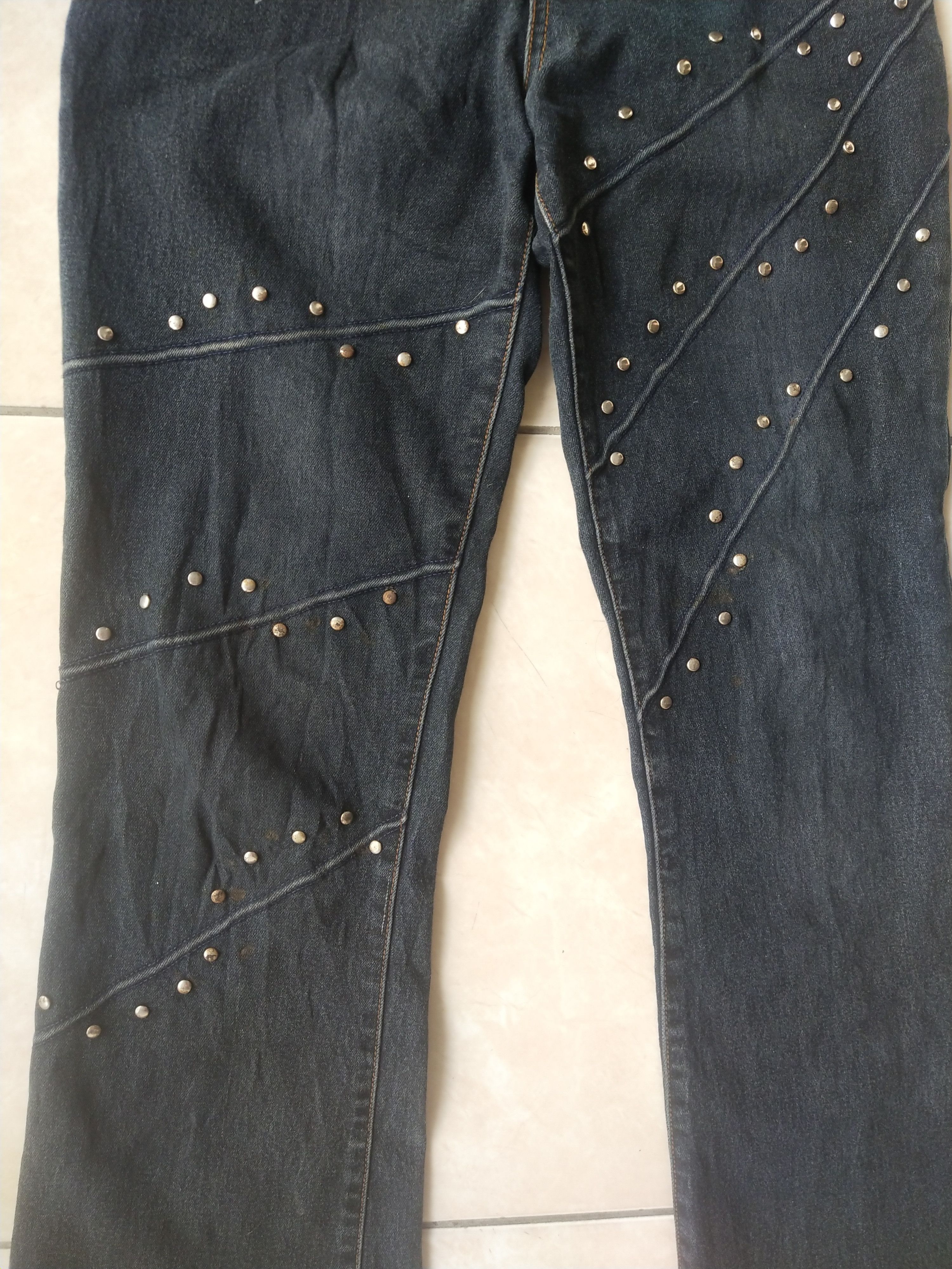 Hysteric Glamour Haphazard Jeans Workshop Studded Flare Denim Y2K Punk Japan Size US 26 / EU 42 - 5 Thumbnail