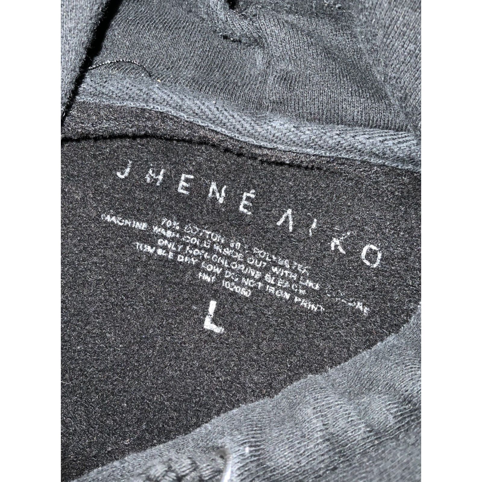 Vintage Jhene Aiko Happiness Over Everything Puff Print Official Merch Pullover Hoodie L Black Mens Size US L / EU 52-54 / 3 - 5 Thumbnail