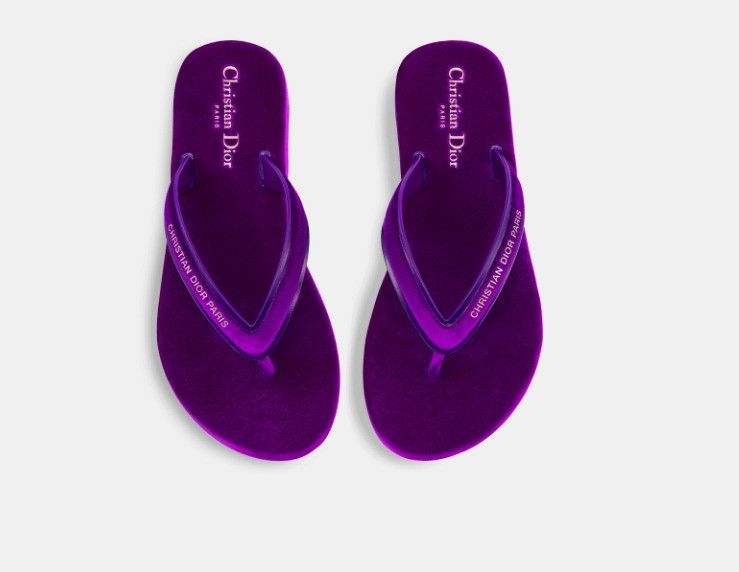 Dior o1w1db11024 Thong Sandals in Purple Size US 7 / IT 37 - 3 Thumbnail
