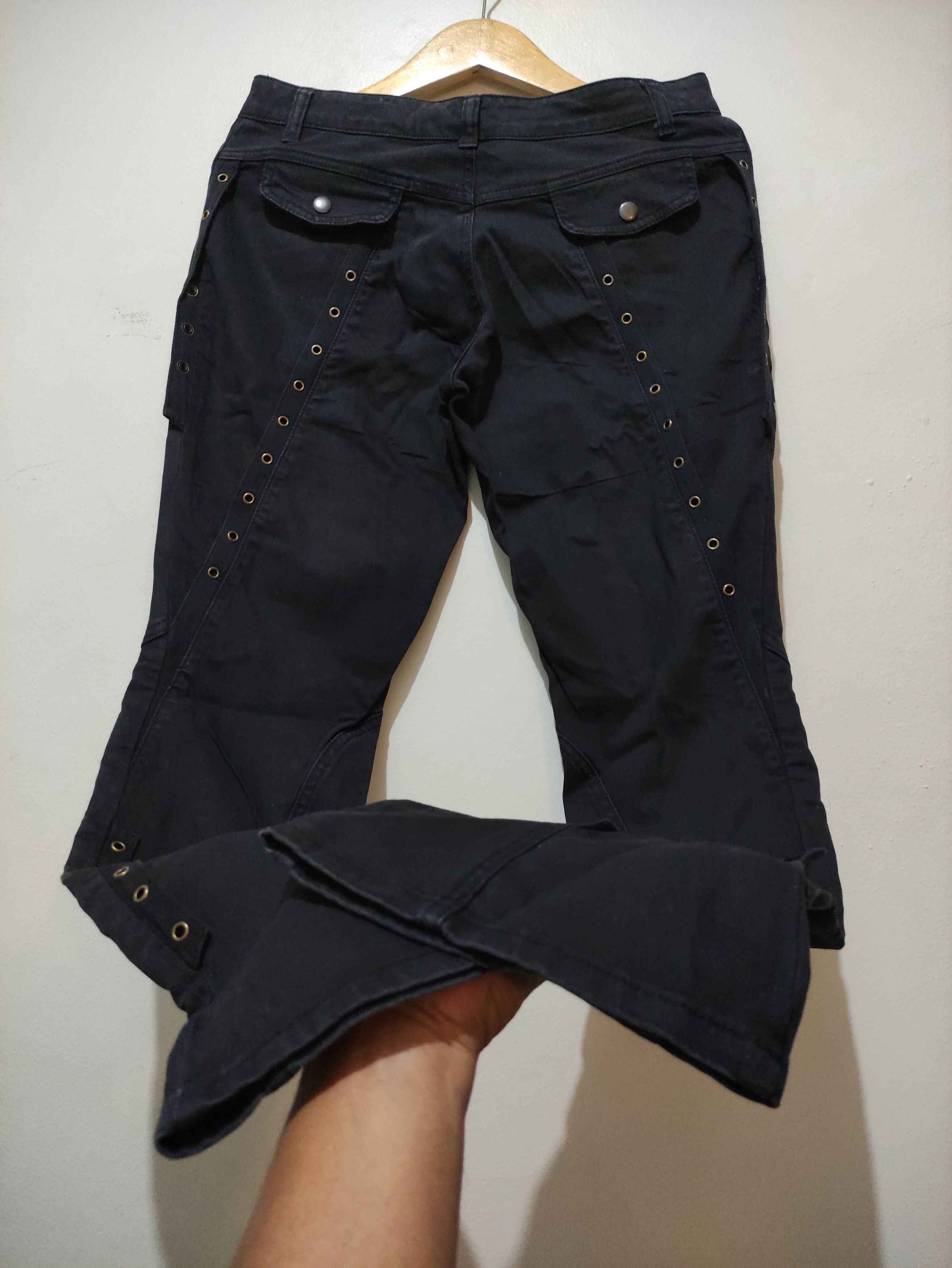 Tornado Mart BACK RUSH Black Japaneese lgb style lace up flare jeans Size US 32 / EU 48 - 7 Thumbnail