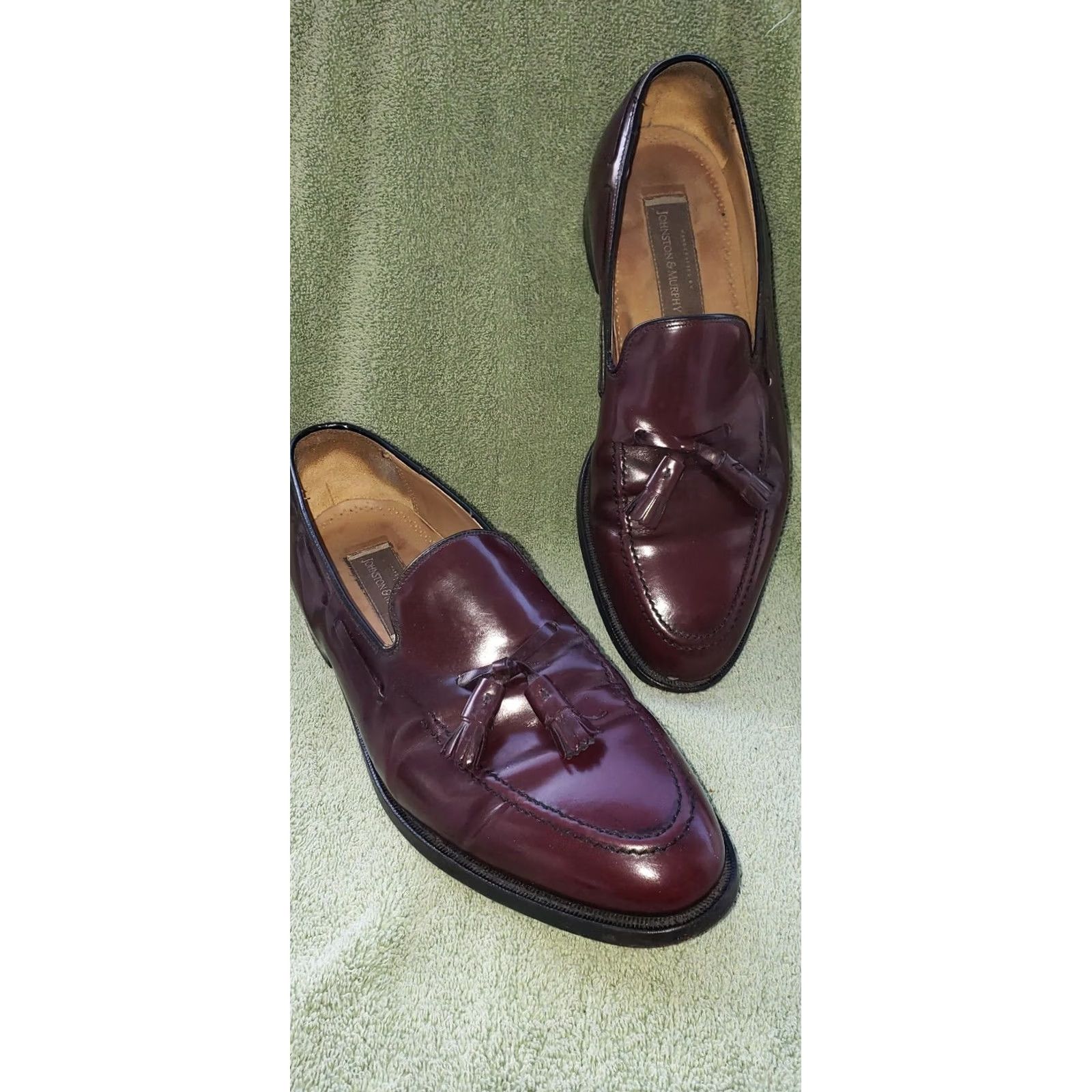 Johnston & Murphy Johnston & Murphy Men's Loafer Dress Brown Tassels Boat Lace Leather 11D/B Mens Shoes Size US 11 / EU 44 - 2 Thumbnail