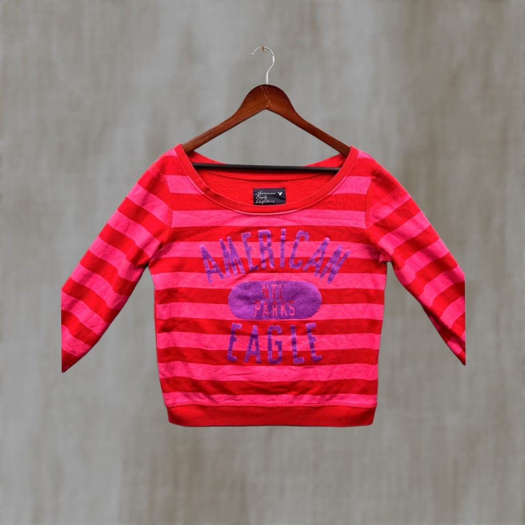 American Eagle Outfitters American Eagle Outfitters Sweatshirt Striped National Parks Graphic Pullover Womens M Multicolor Long Sleeve Casual Sweatshirt Size M / US 6-8 / IT 42-44 - 1 Thumbnail