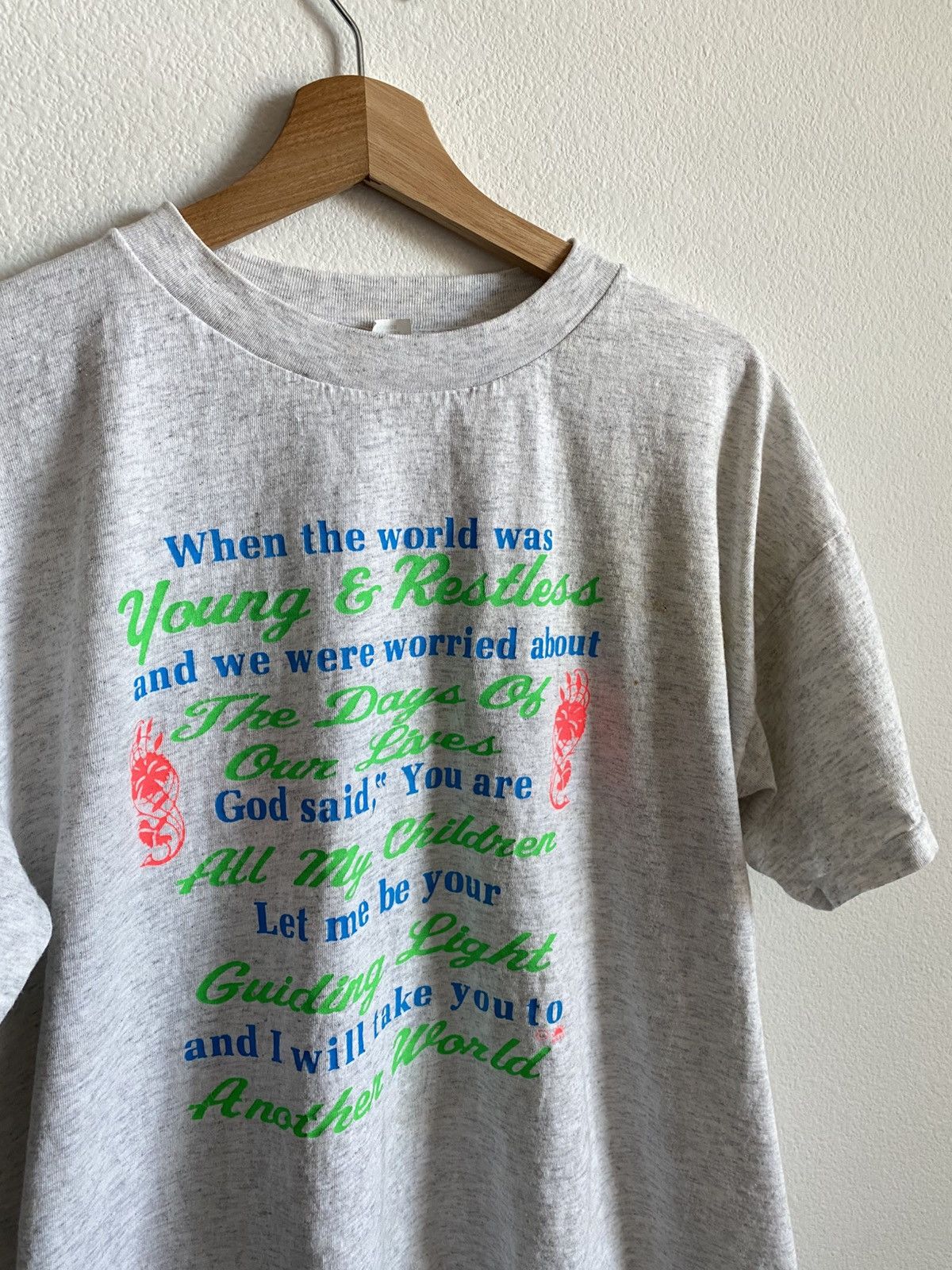 Vintage Vintage 90s Jesus TV Show Religious Single Stitch Tee Size US XL / EU 56 / 4 - 3 Thumbnail