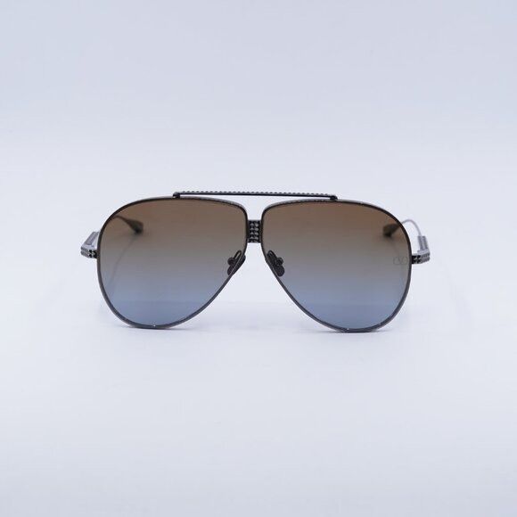 Valentino Valentino XVI VLS-100C Sunglasses Shiny Black Aviator Frame Size ONE SIZE - 2 Thumbnail
