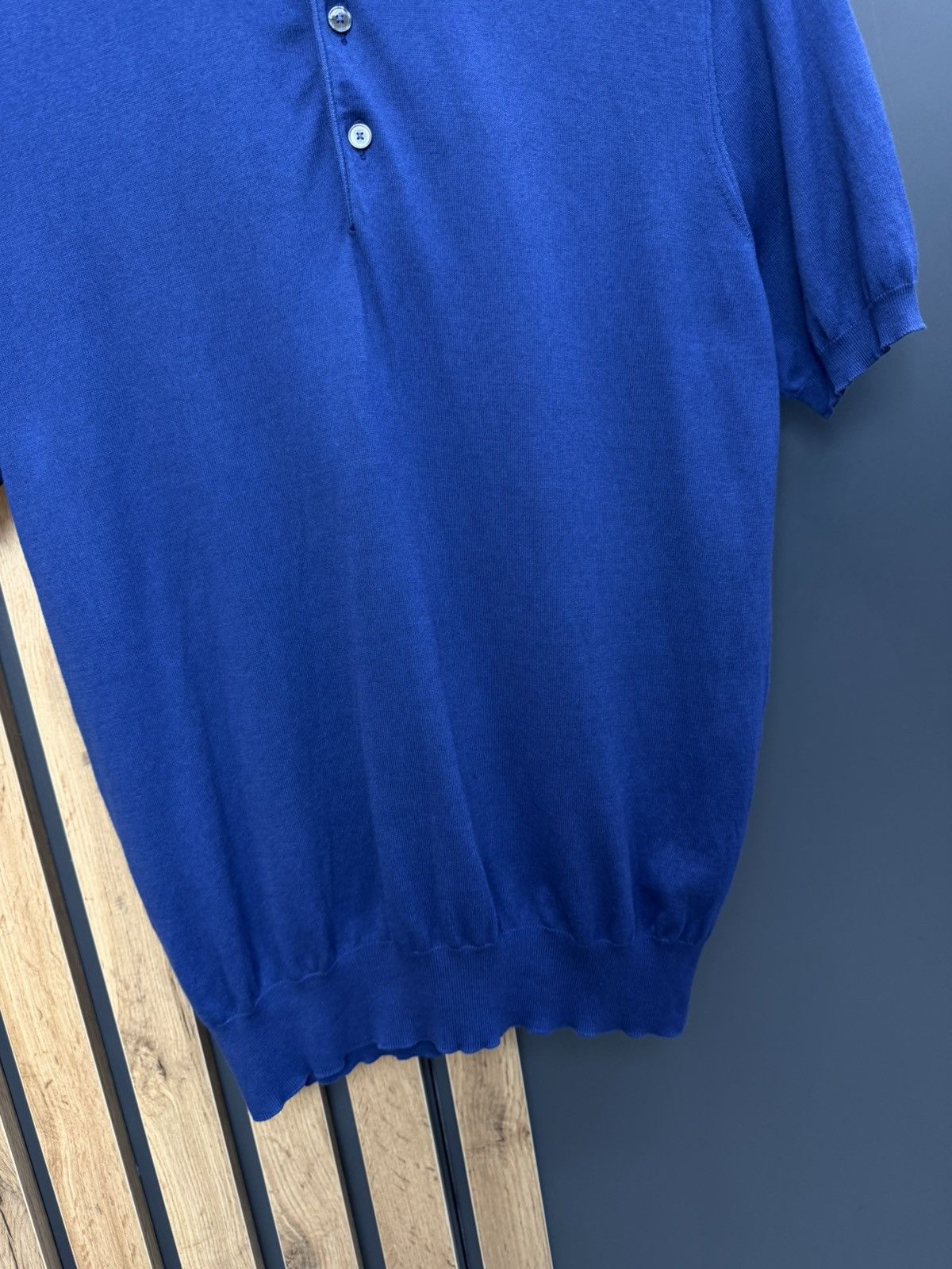 Corneliani Corneliani Knit Polo Shirt Blue Size 50 Size US M / EU 48-50 / 2 - 3 Thumbnail