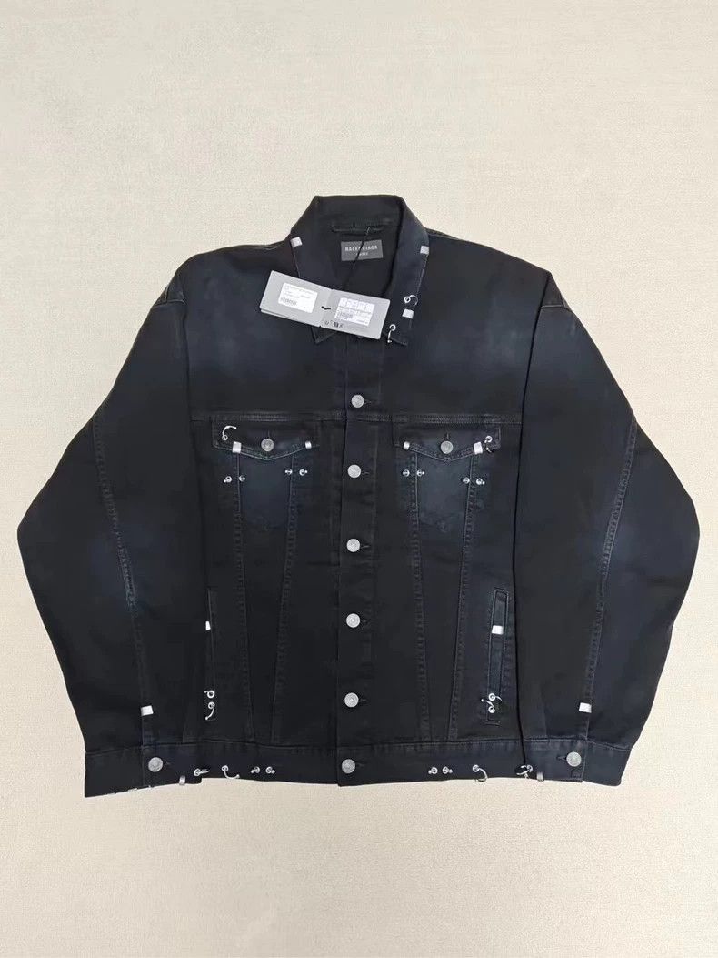 Balenciaga Balenciaga 24fw rivet piercing iron ring denim jacket-2506 Size US M / EU 48-50 / 2 - 1 Thumbnail