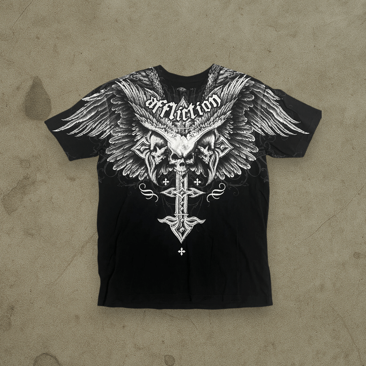 Affliction Vintage Affliction Skull & Wings Graphic Tee Size US M / EU 48-50 / 2 - 1 Thumbnail