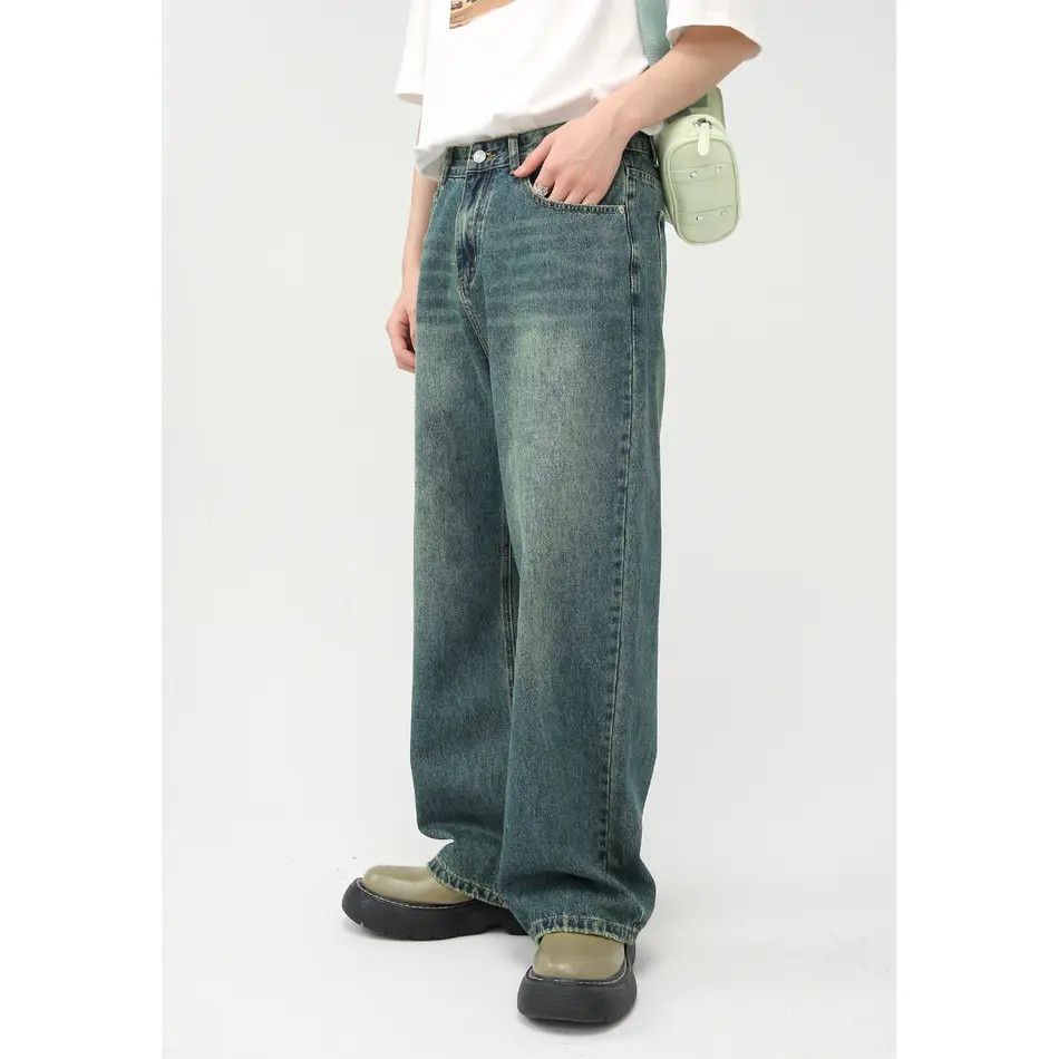 Japanese Brand Retro loose straight leg wide leg jeans Size US 30 / EU 46 - 6 Thumbnail