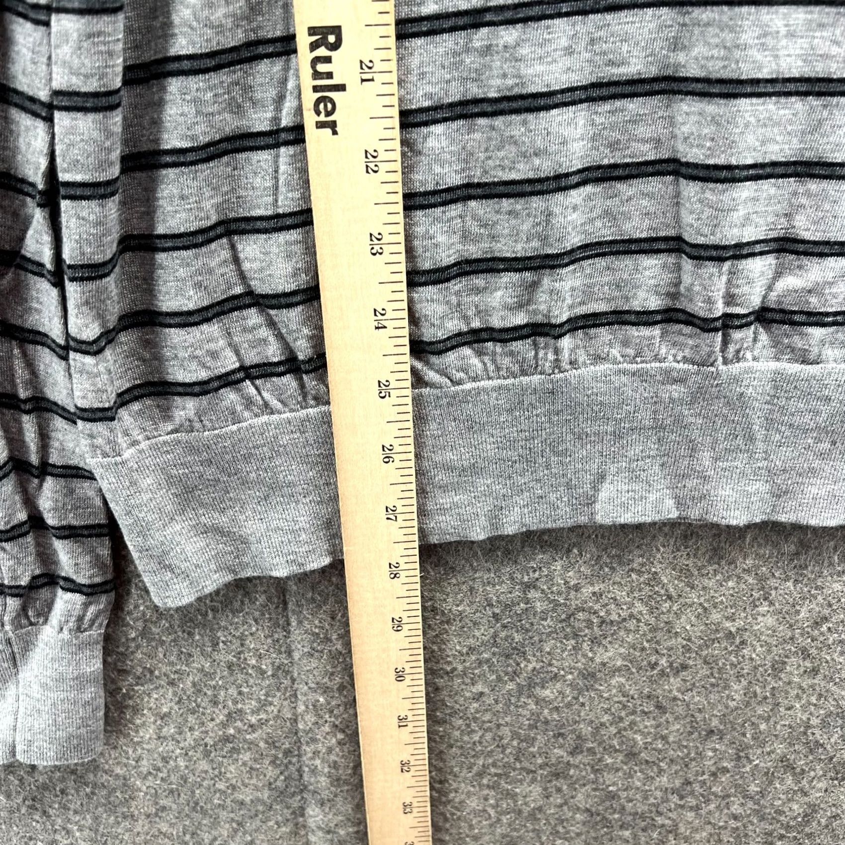 Theory Theory Sweater Mens XL Gray Black Striped Crewneck Wool Fleece Vintage Extra Size US XL / EU 56 / 4 - 5 Thumbnail