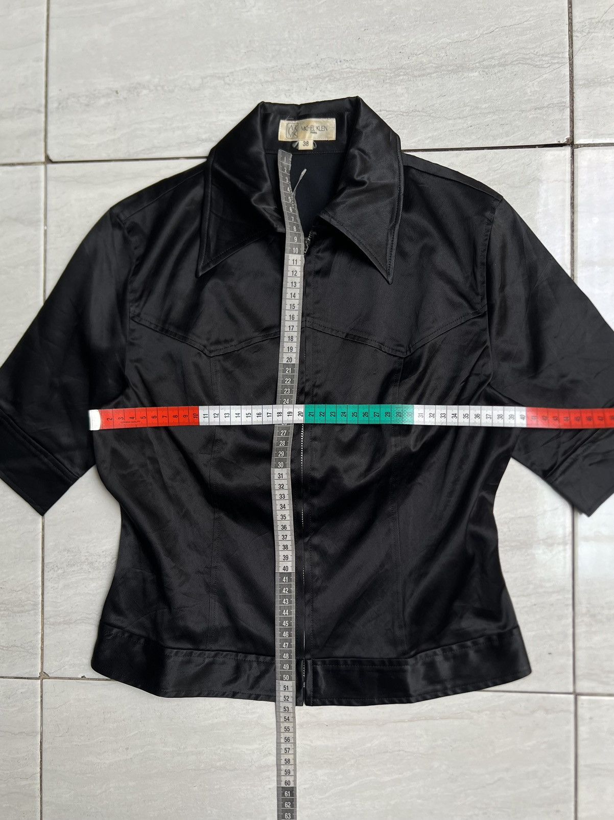 Michel Klein MICHEL KLEIN Black Zip Tops Size US XS / EU 42 / 0 - 2 Thumbnail