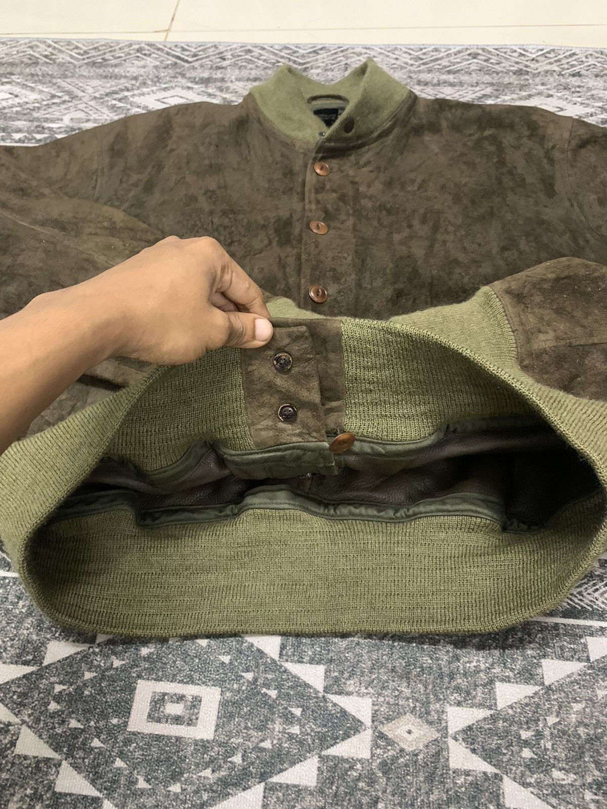 RRL Ralph Lauren 80s RRL RALPH LAUREN SUEDE LEATHER BOMBER JACKET Size US XL / EU 56 / 4 - 9 Thumbnail